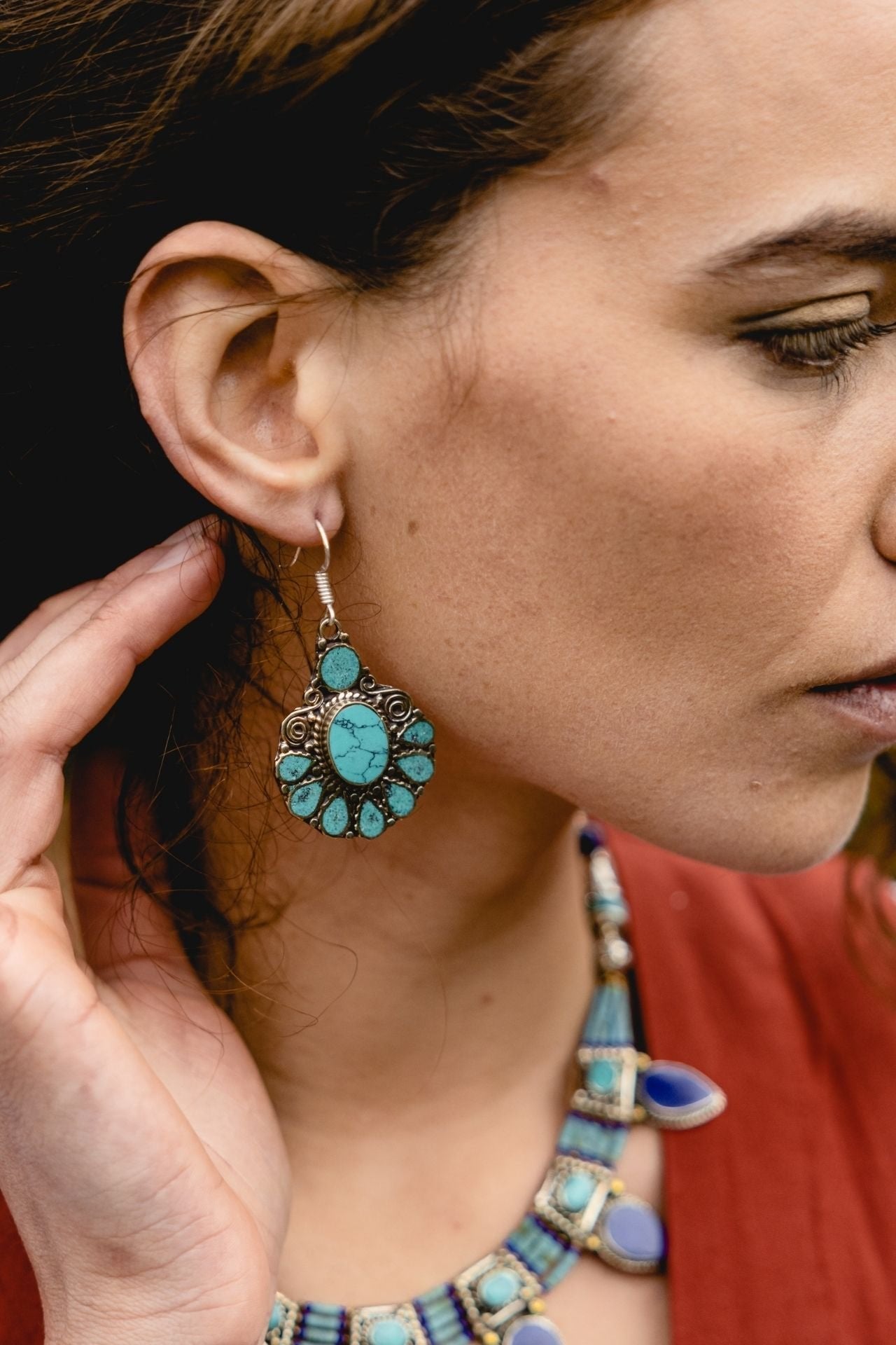 Surya Australia Tibetan Earrings from Nepal - Laila