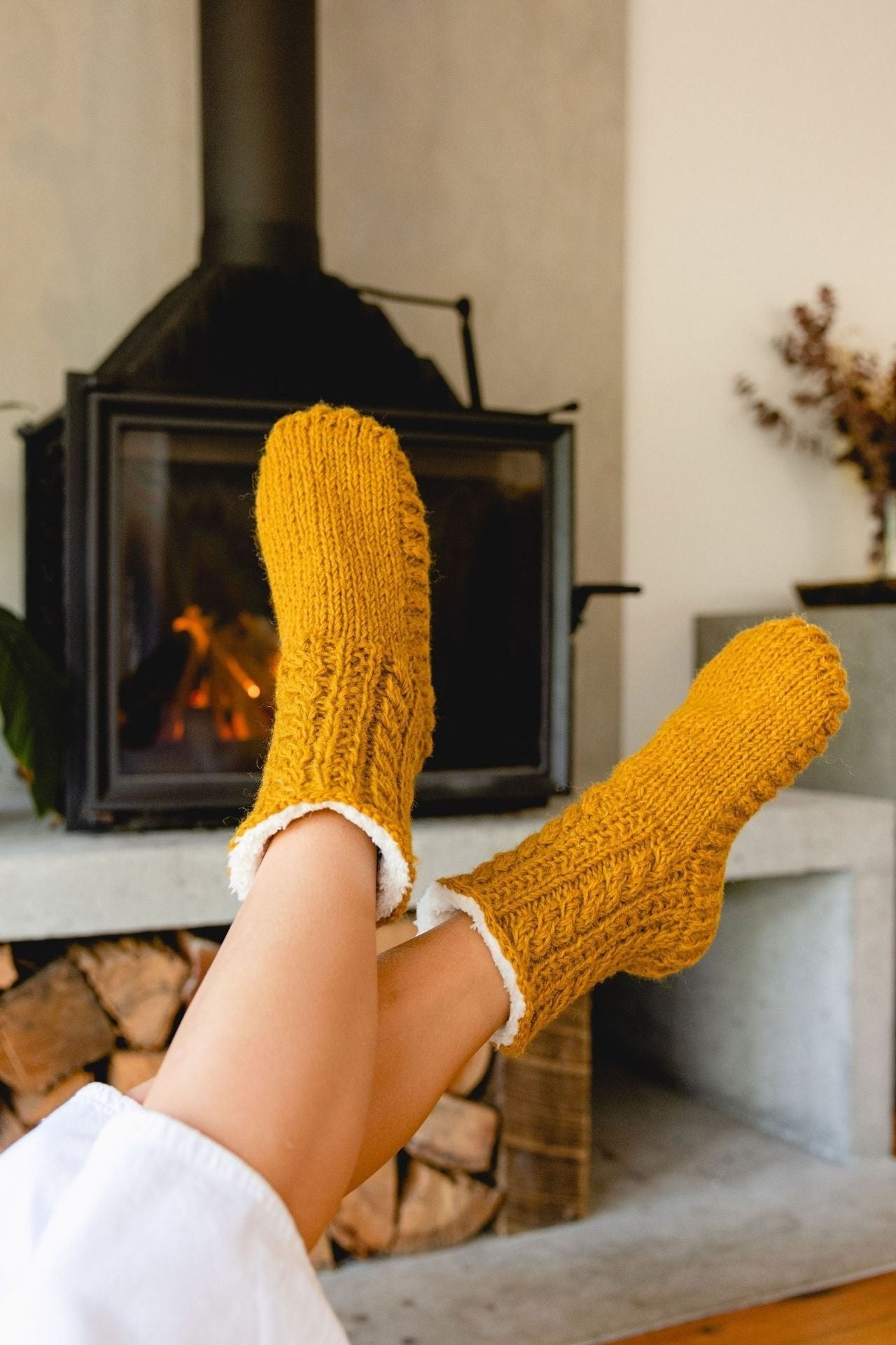 Surya Australia Ethical Wool Socks made in Nepal - Mustard
