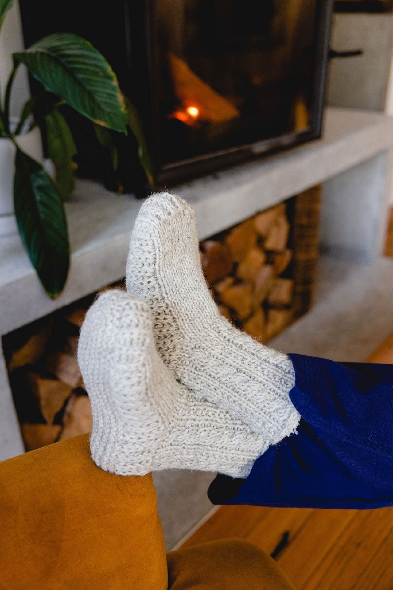 Surya Australia Ethical Wool Socks made in Nepal - Oatmeal