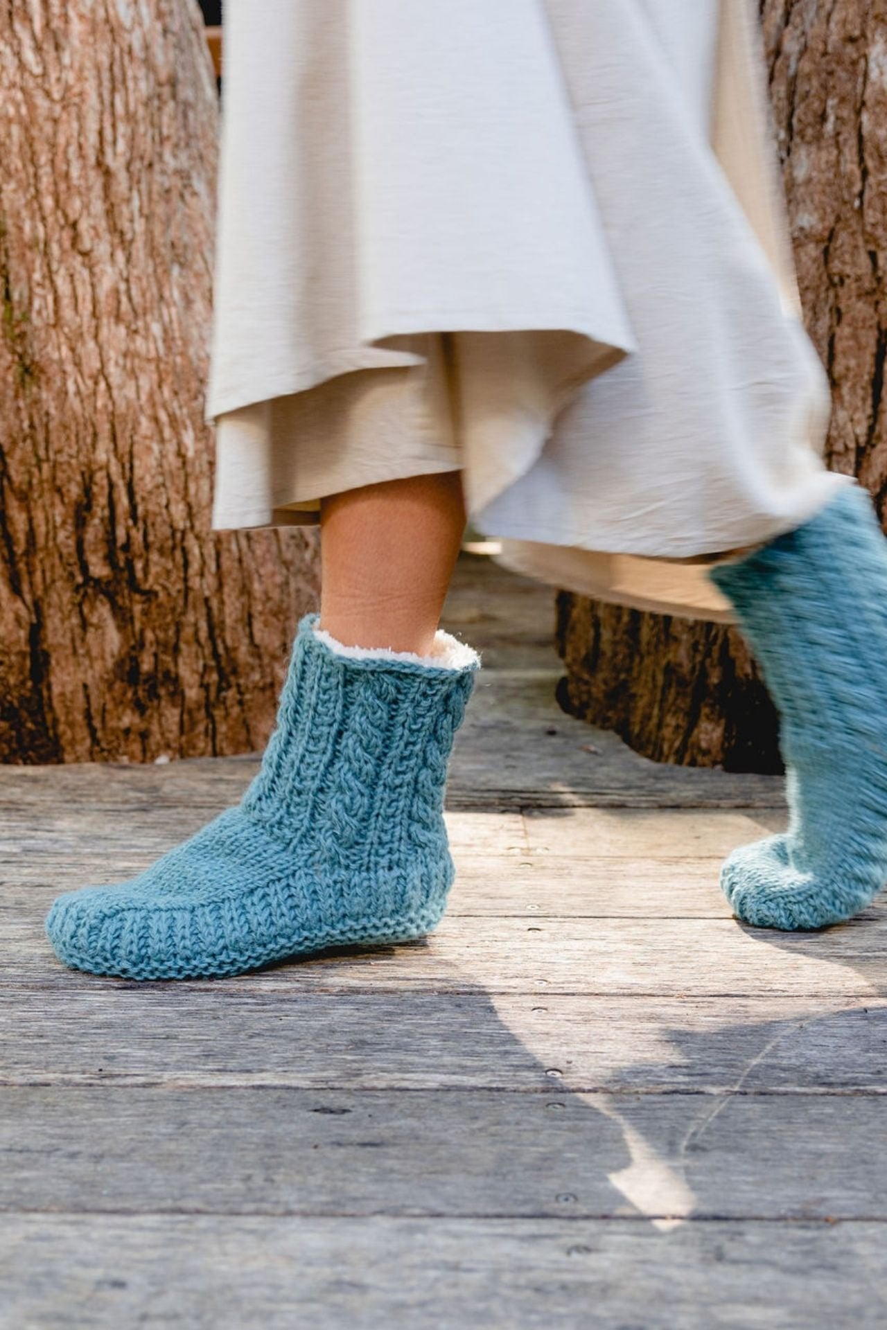 Surya Australia Ethical Wool Socks made in Nepal - Light Blue