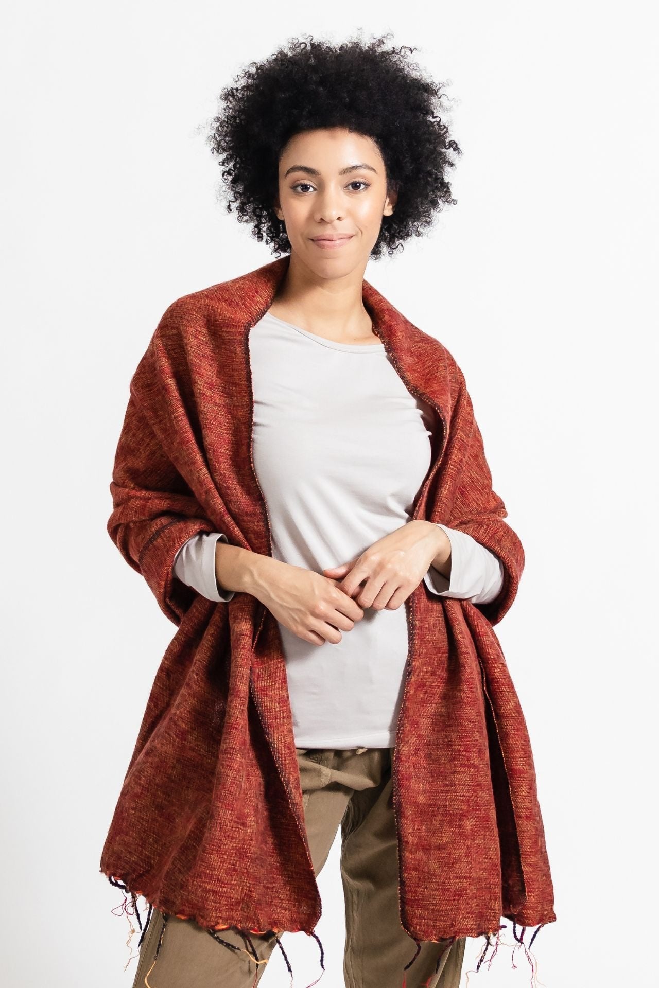 Surya Australia Himalayan Trow Rug made in Nepal - Rust