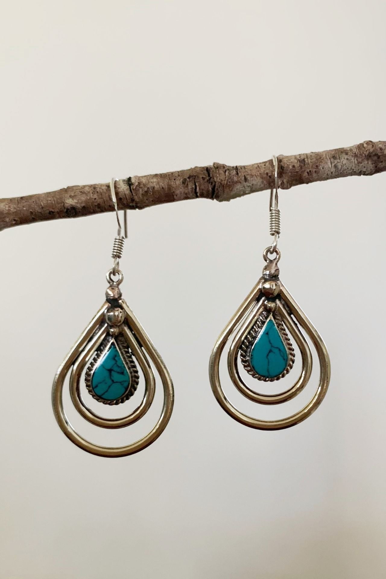 Surya Australia Ethically made Tibetan style earrings from Nepal