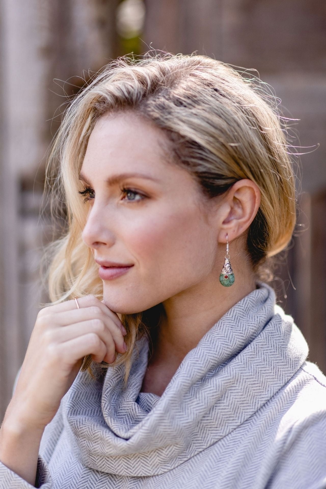 Surya Australia Tibetan style Earrings made in Nepal - Sara