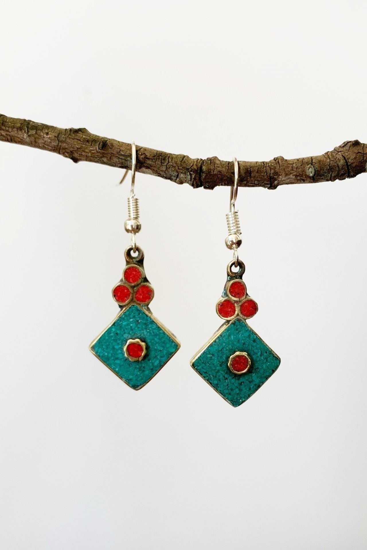 Surya Australia Tibetan Earrings from Nepal
