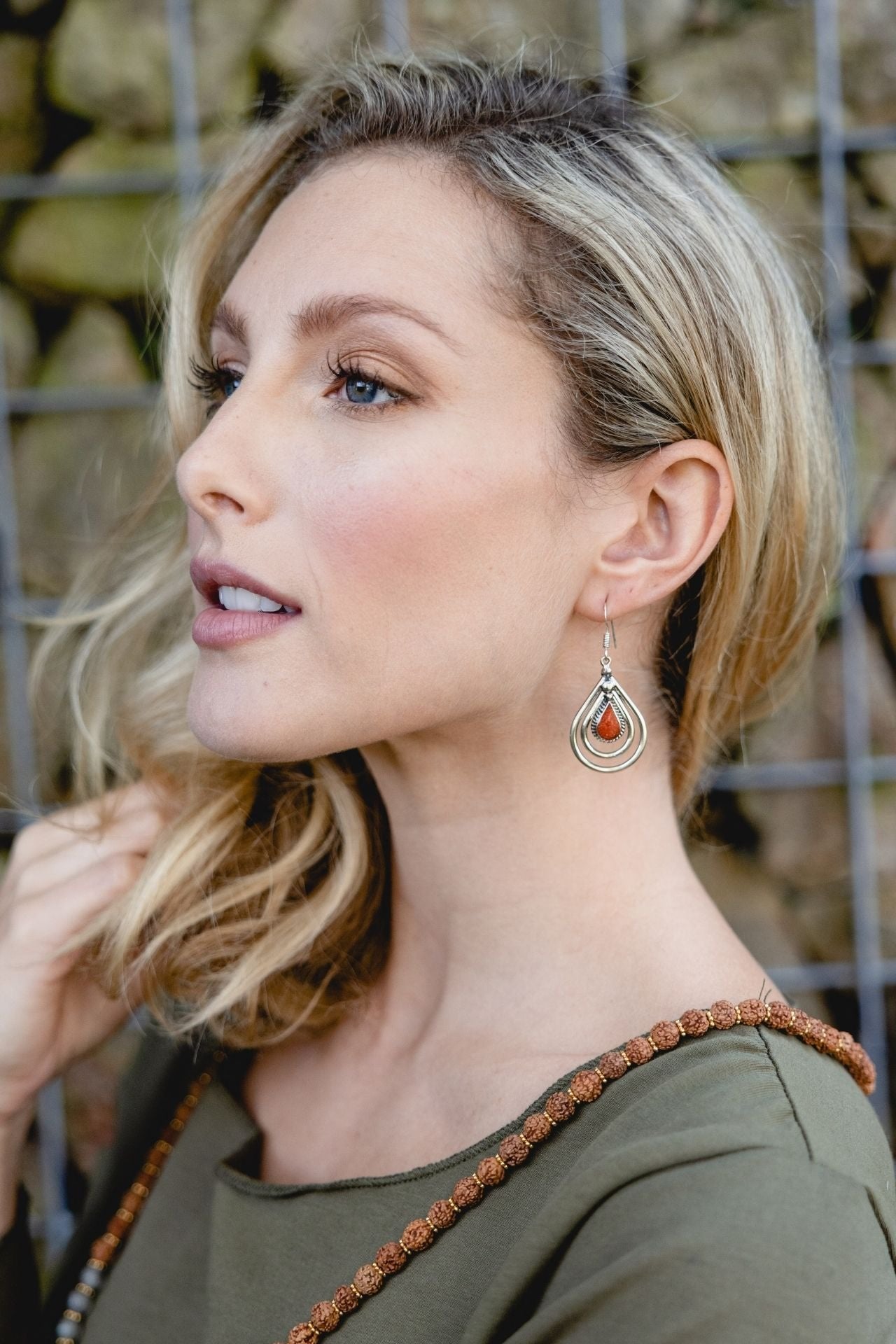 Surya Australia Ethically made Tibetan style earrings from Nepal