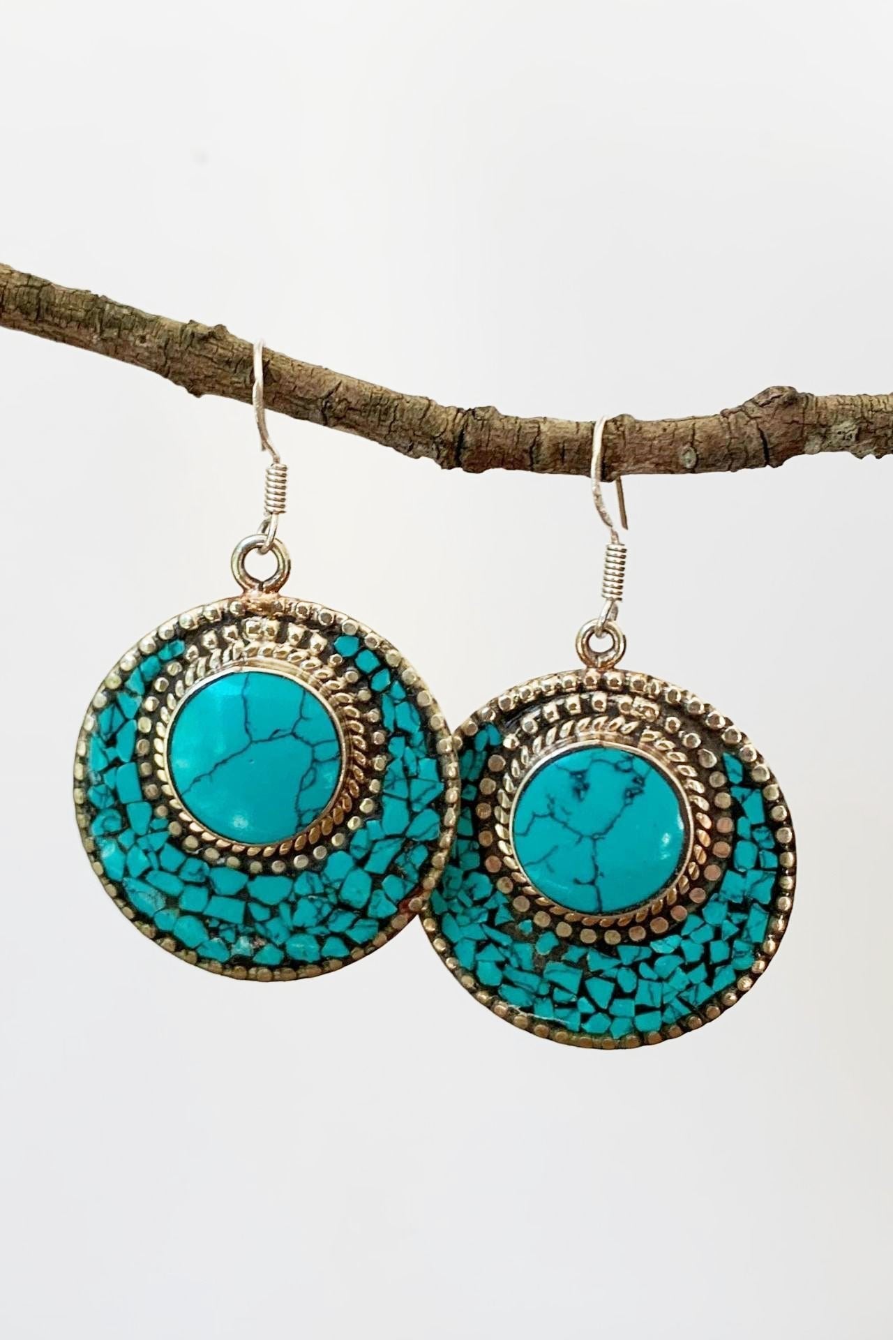 Surya Australia Ethical Tibetan Earrings made in Nepal - Sita