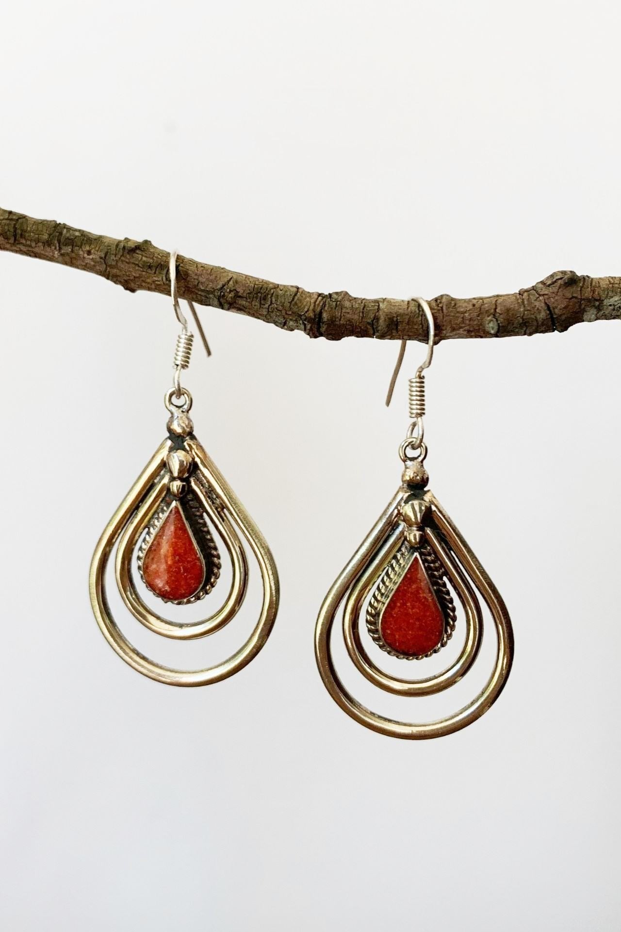Surya Australia Ethically made Tibetan style earrings from Nepal