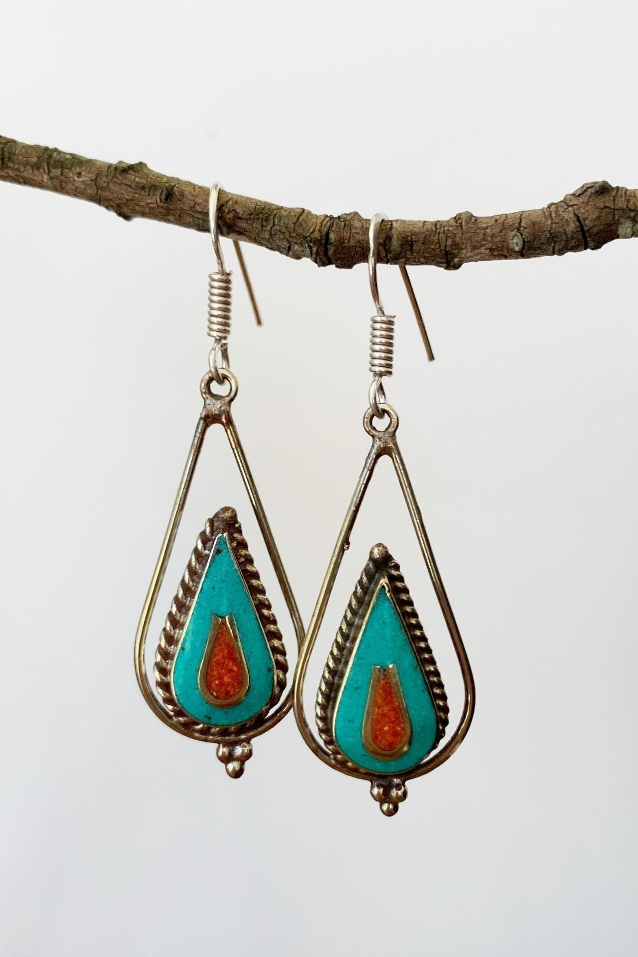 Surya Australia ethical Tibetan Earrings made in Nepal - Kopila