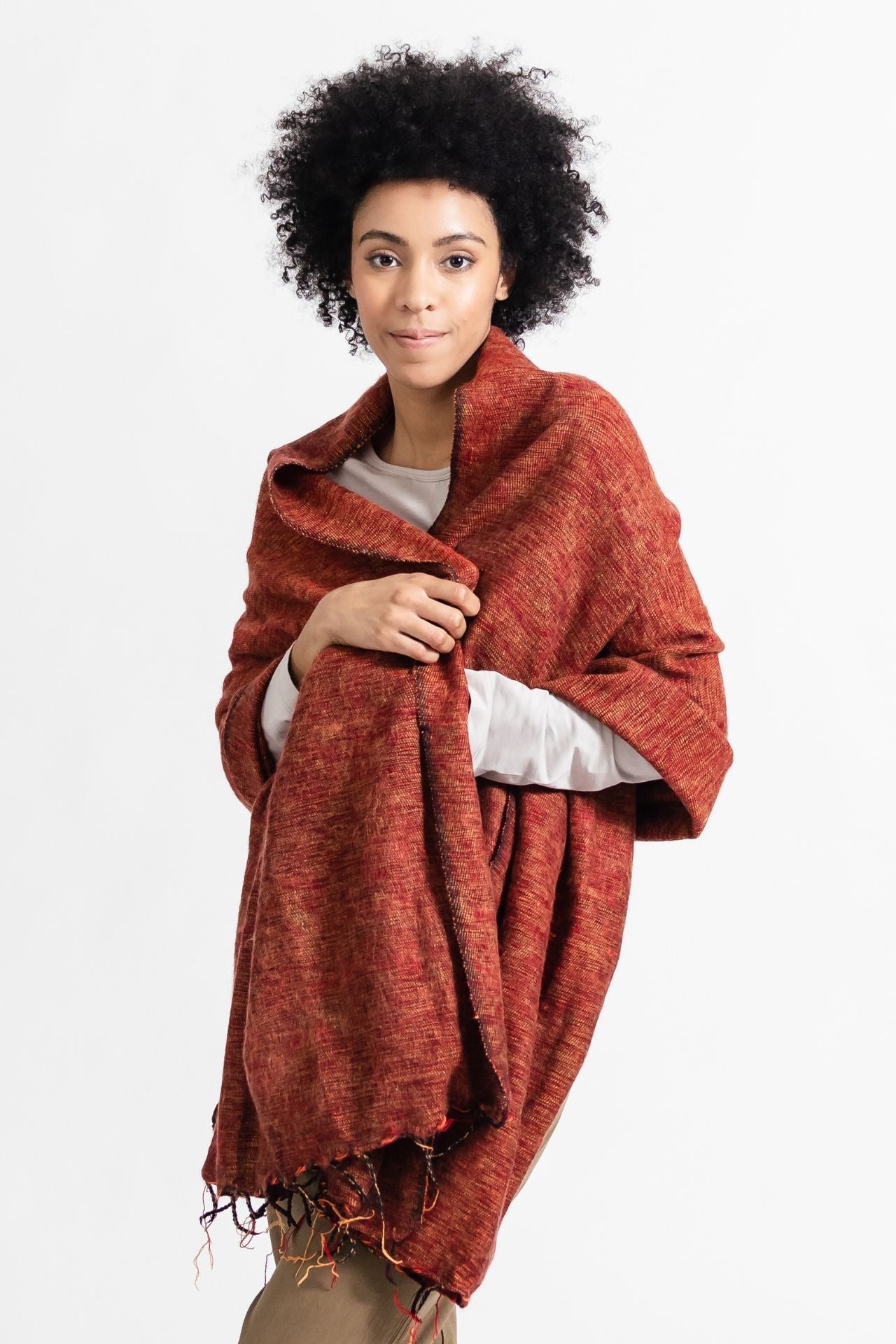 Surya Australia Himalayan Trow Rug made in Nepal - Rust