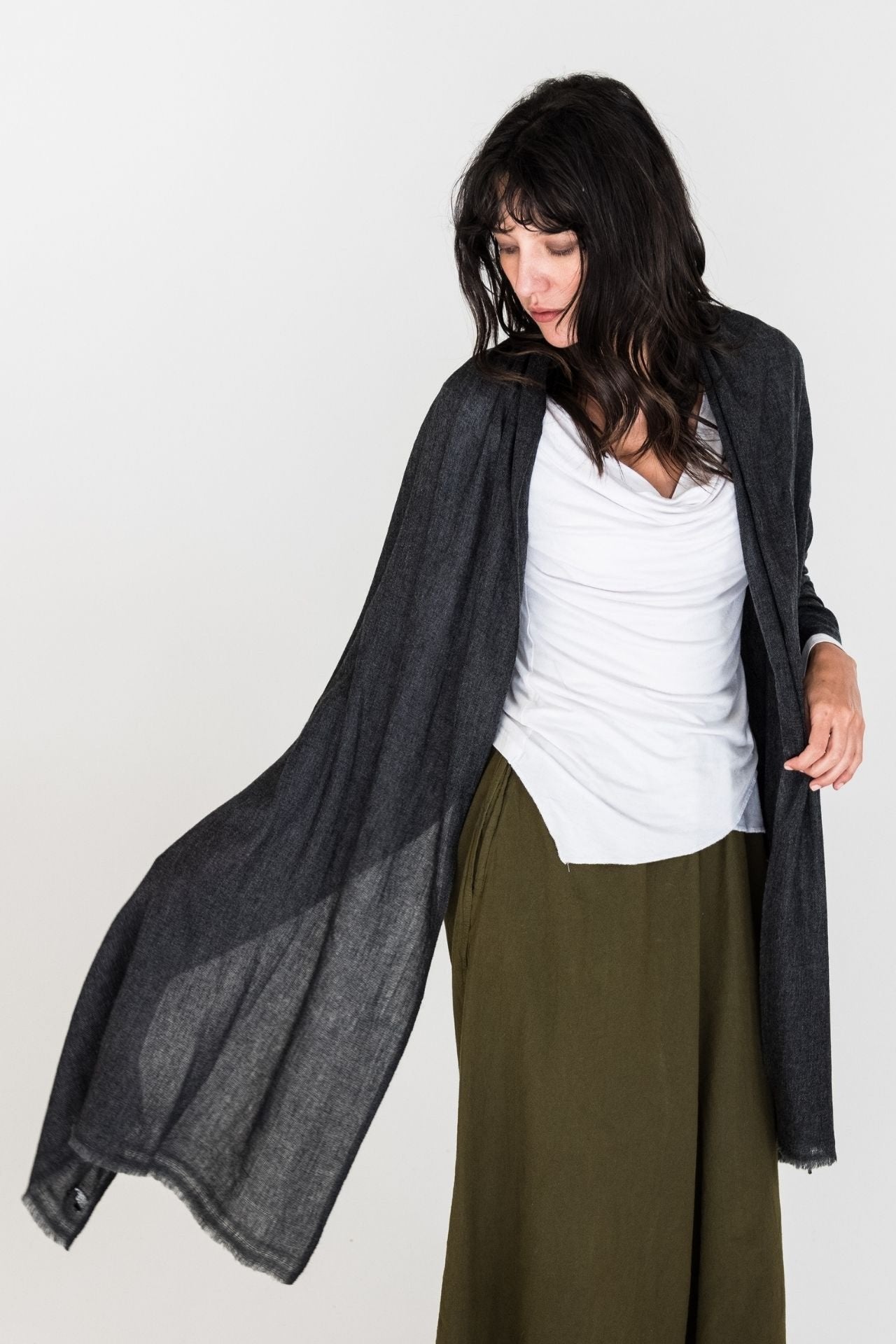 Surya Cashmere and Cotton Shawl made in Nepal