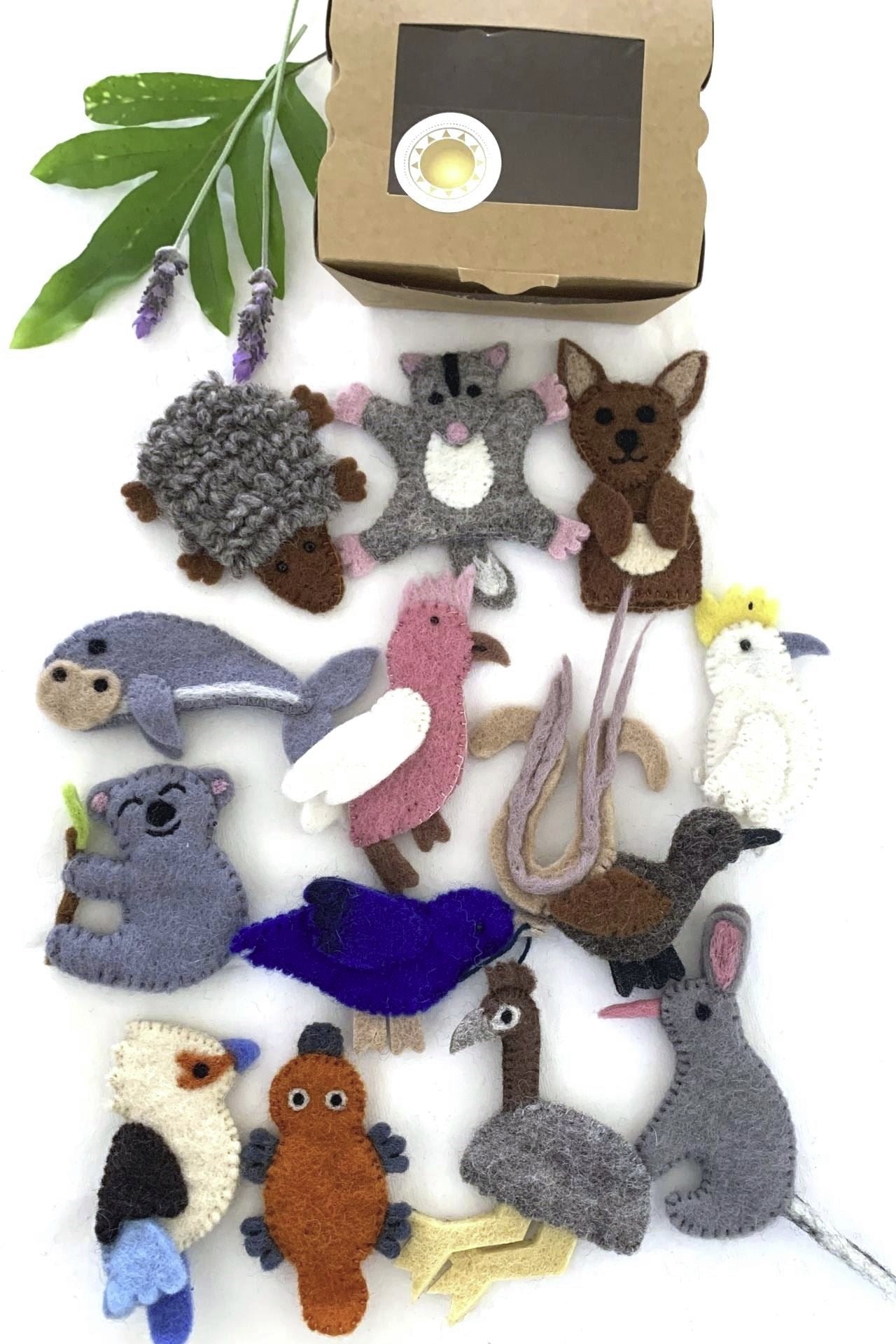 Surya Australia Fairtrade Felt Finger Puppets from Nepal - Australiana