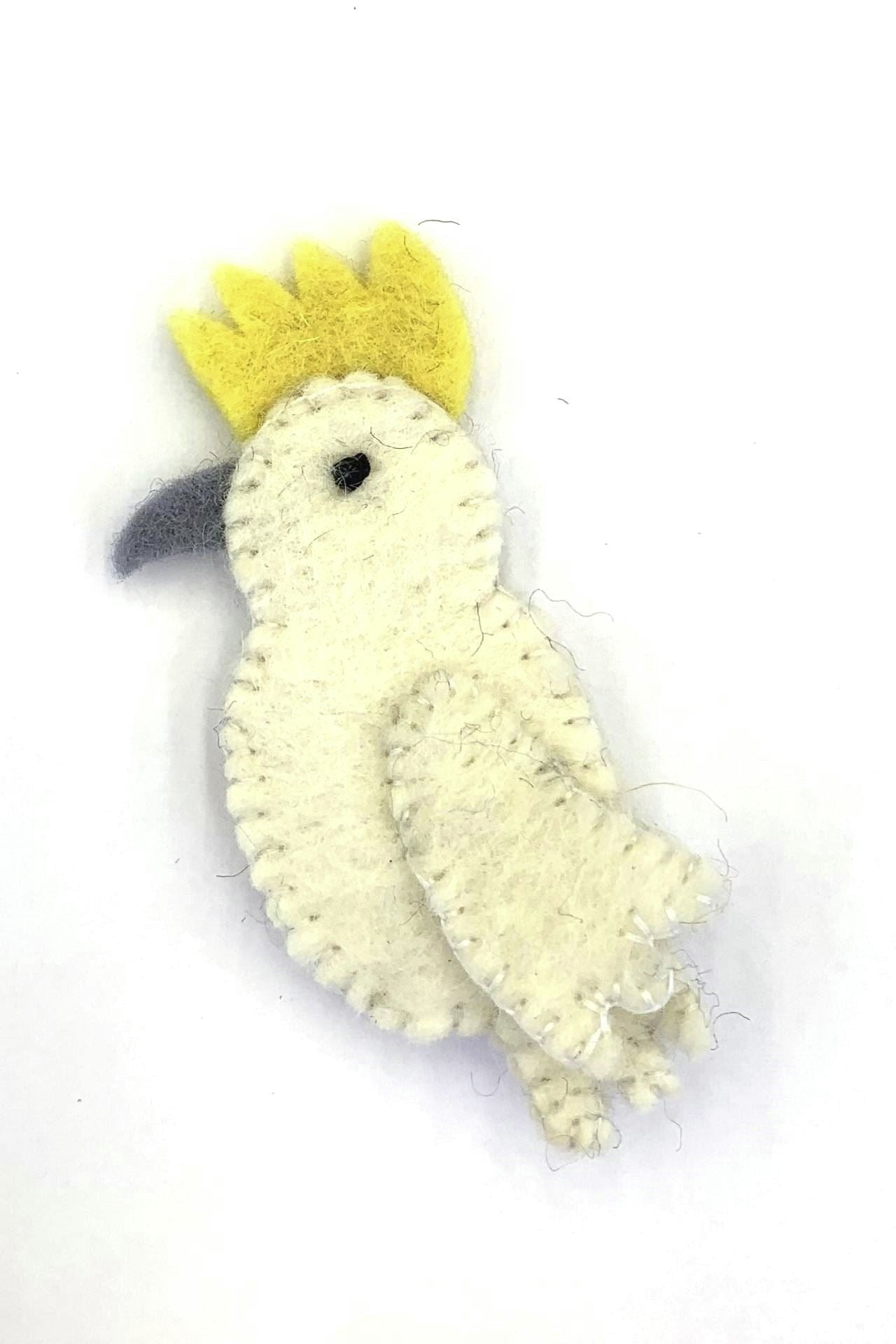 Surya Australia Fairtrade Felt Finger Puppets from Nepal - Cockatoo
