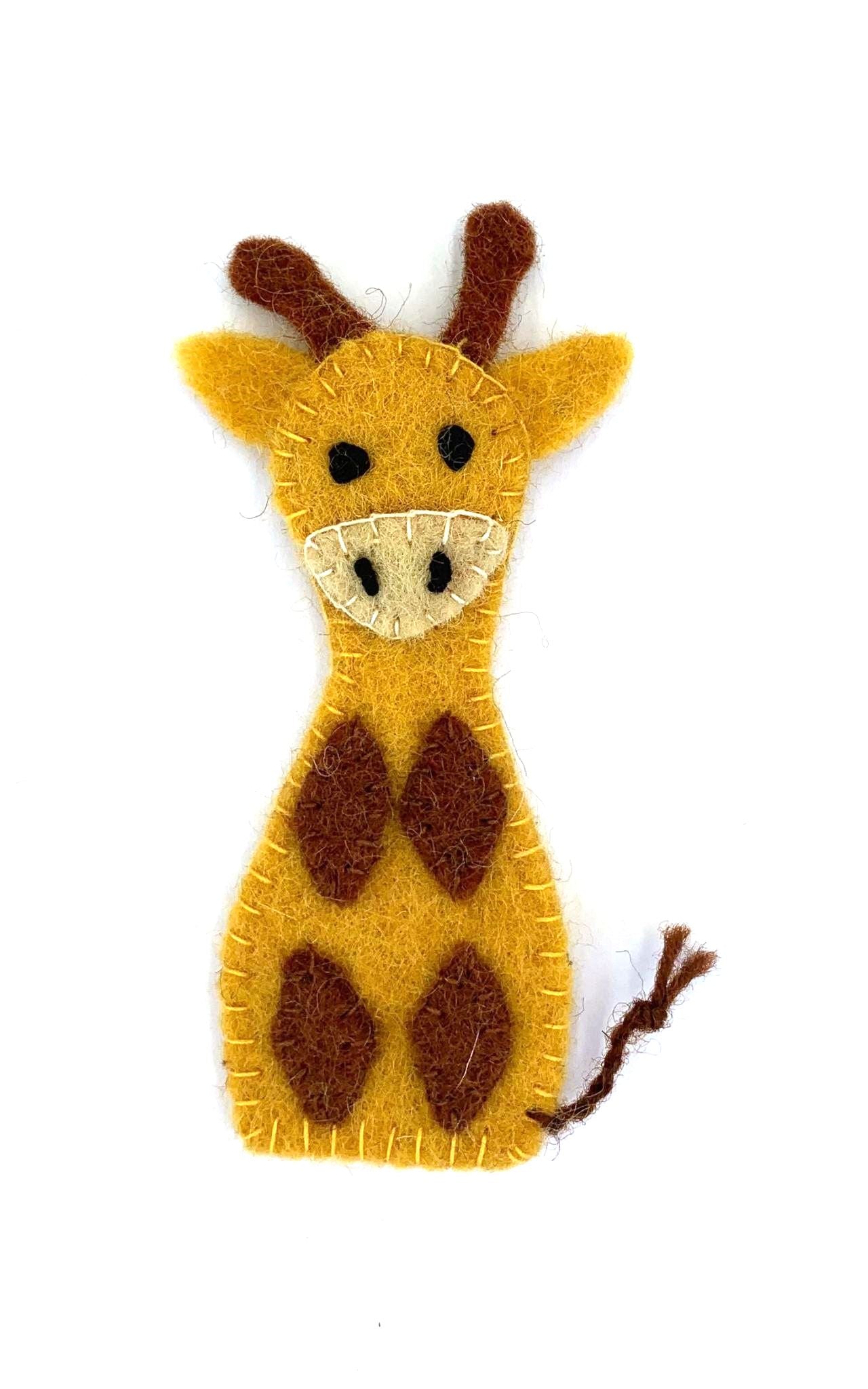 Surya Australia Ethical Wool Felt Finger Puppets from Nepal - Giraffe
