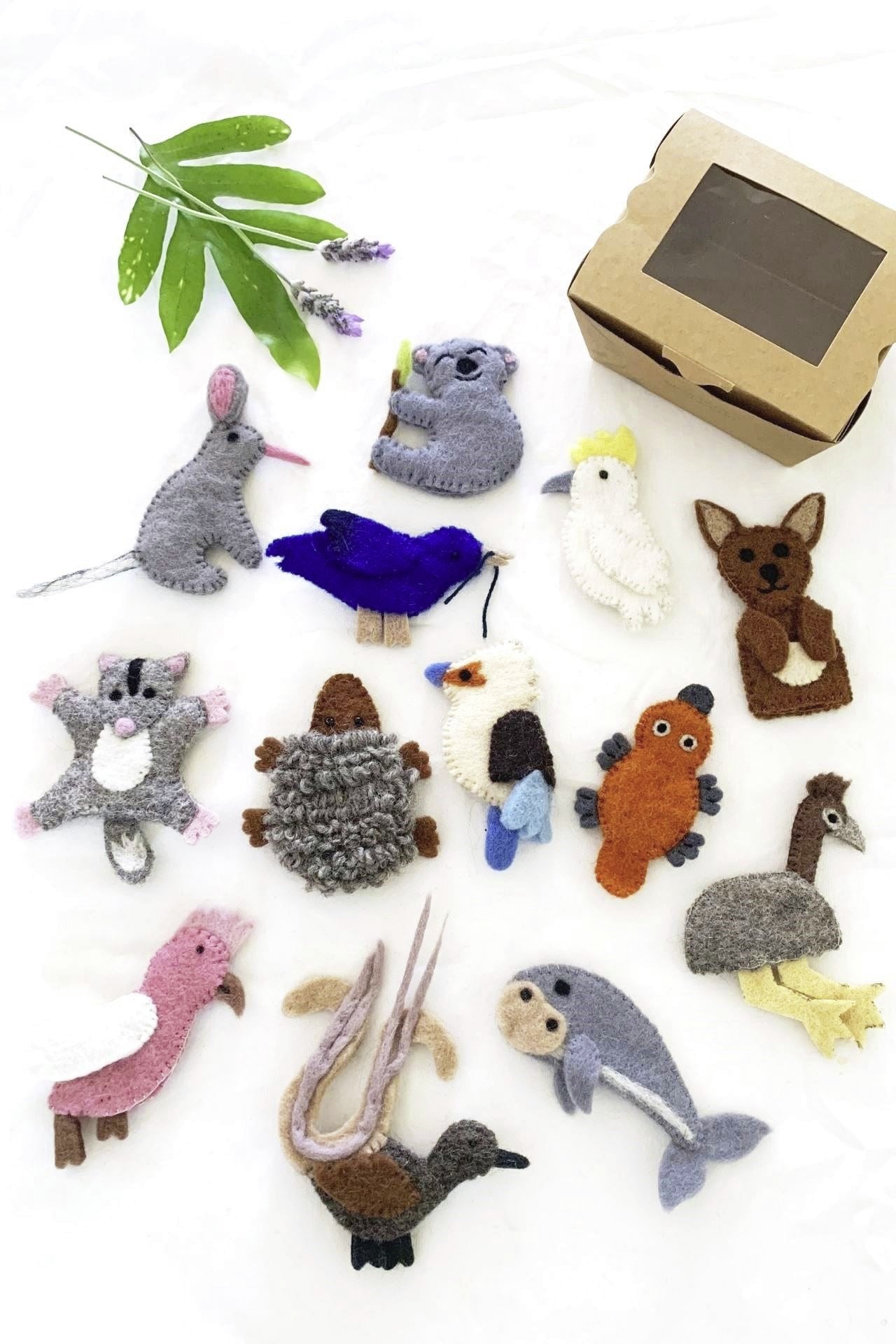 Surya Australia Fairtrade Felt Finger Puppets from Nepal - Australiana