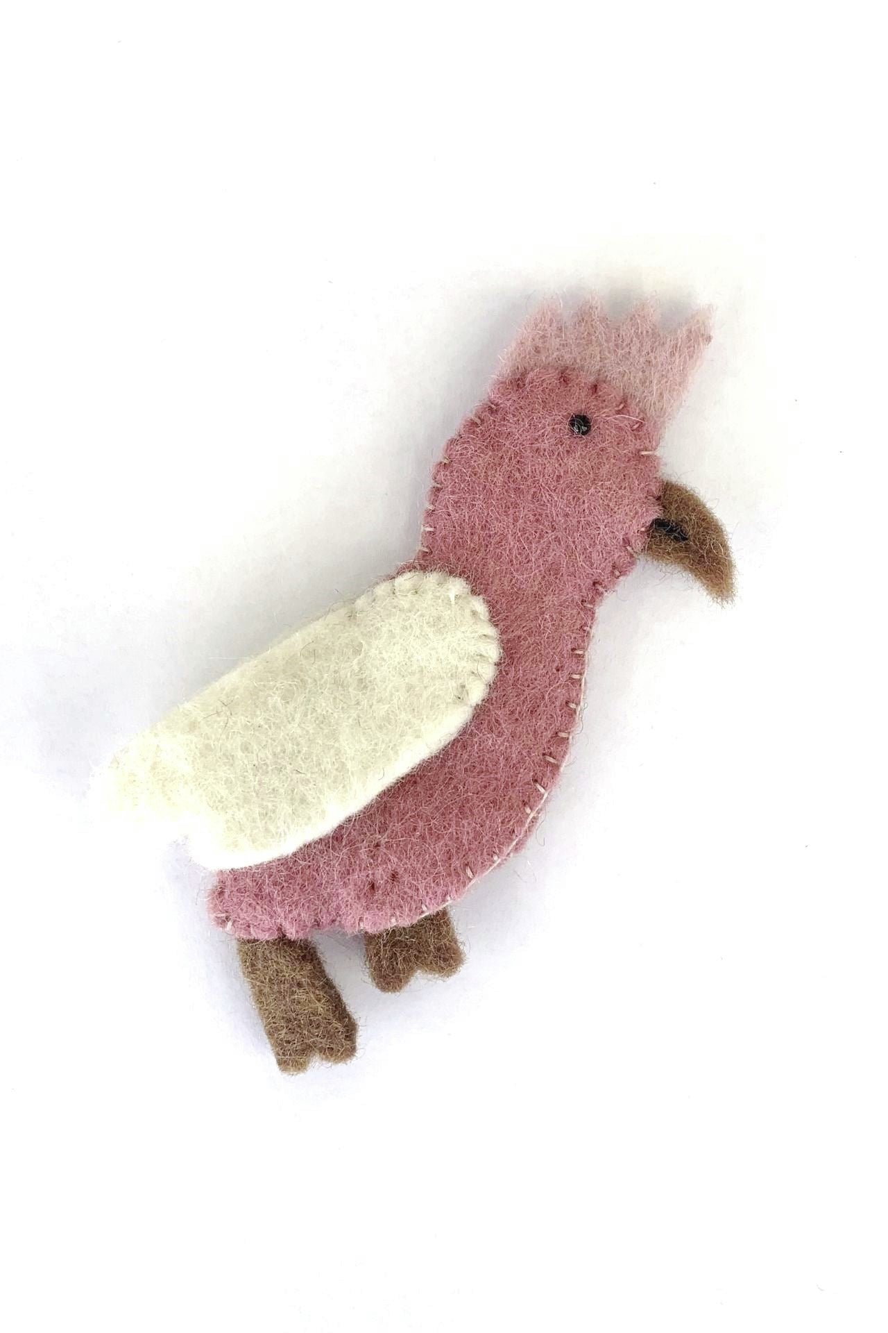 Surya Australia Fairtrade Felt Finger Puppets from Nepal - Galah