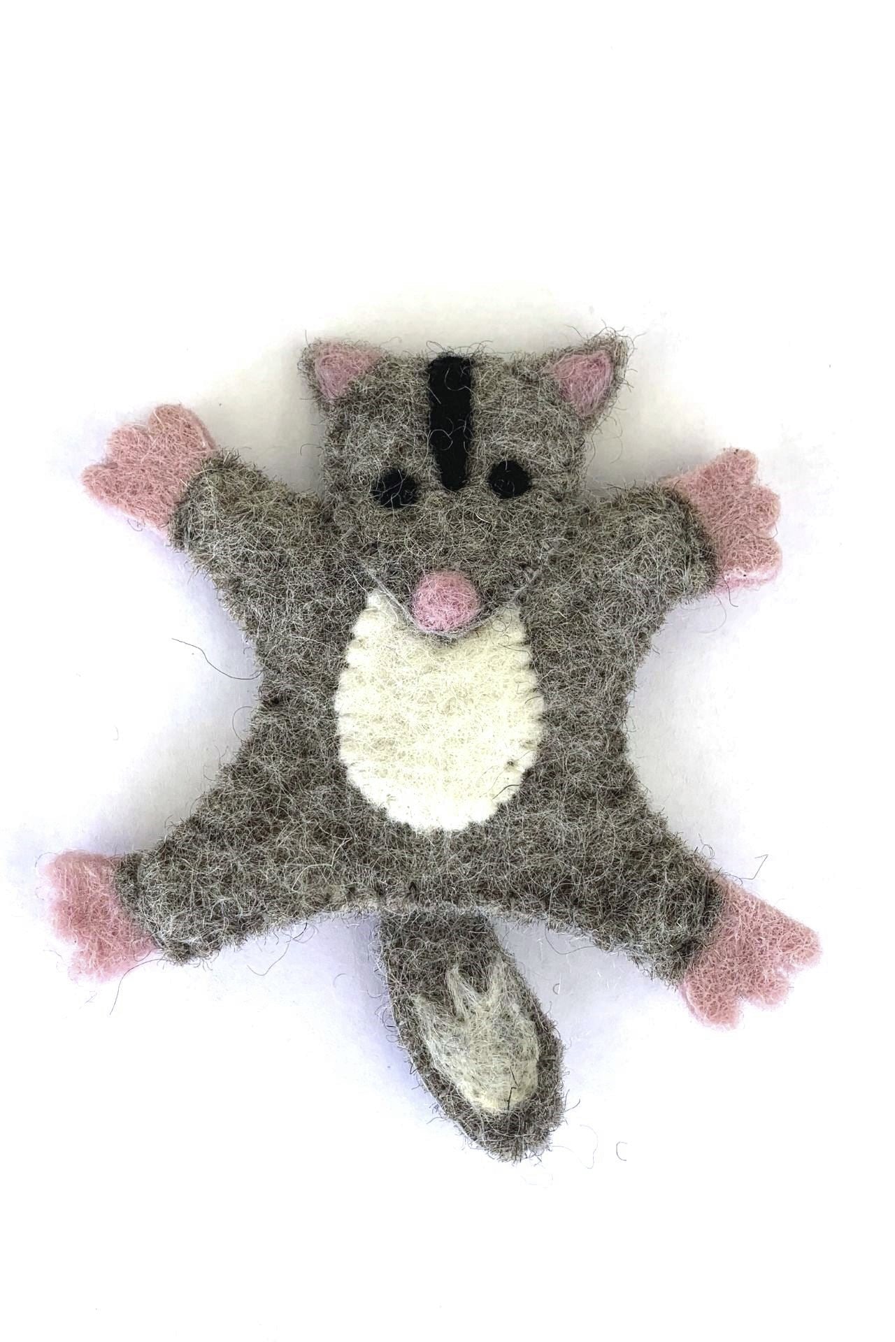 Surya Australia Fairtrade Felt Finger Puppets from Nepal - Sugar Glider