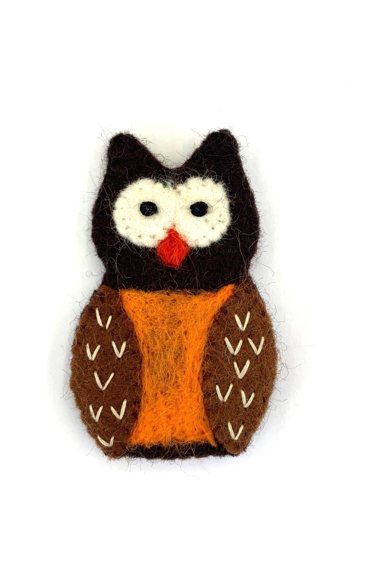 Surya Australia Ethical Wool Felt Finger Puppets made in Nepal - Owl