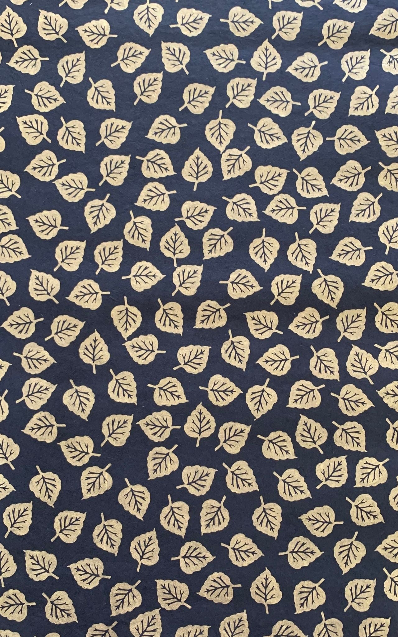 Surya Australia Fairtrade Decorative Lokta paper Sheets from Nepal - black with gold printing