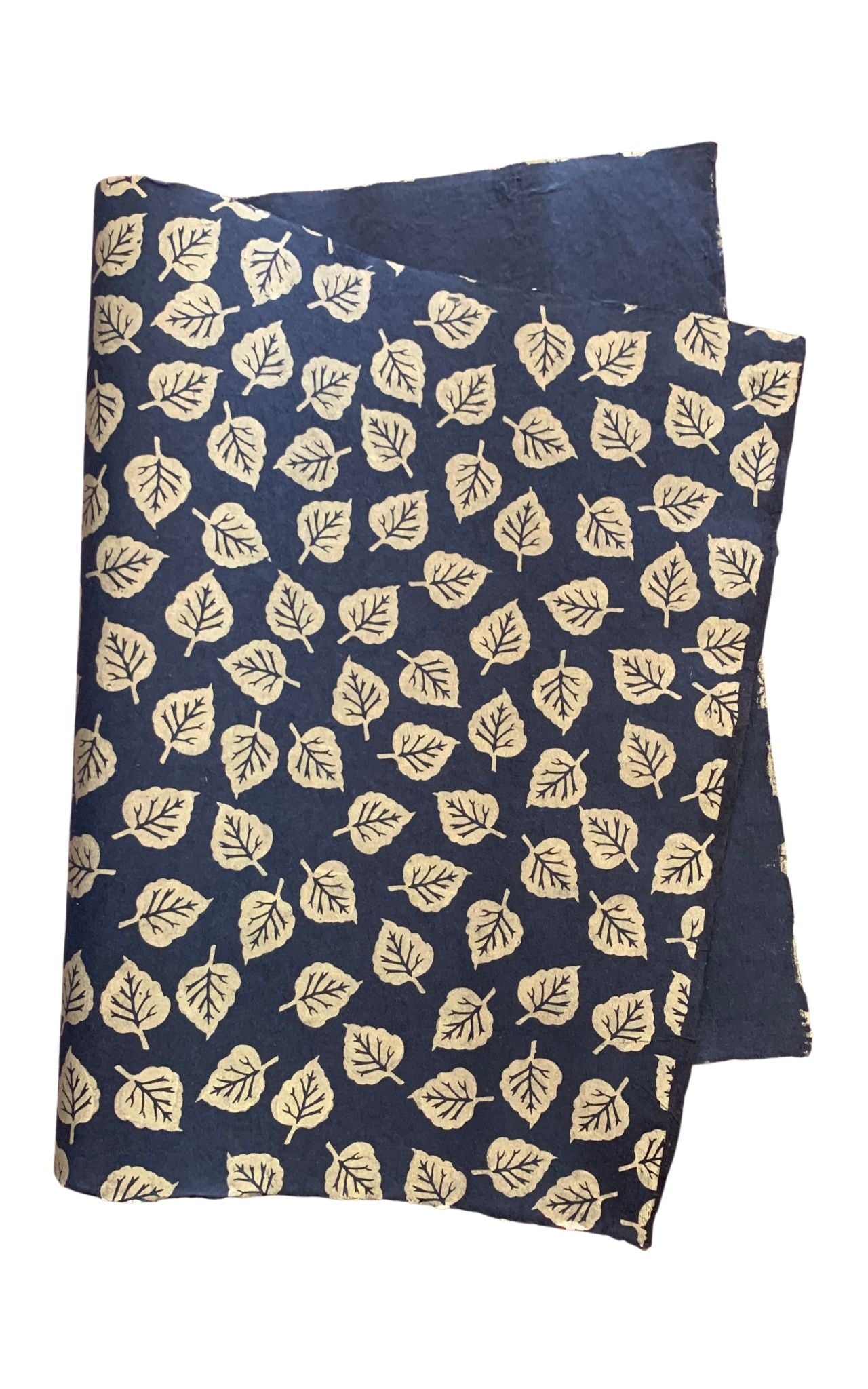 Surya Australia Fairtrade Decorative Lokta paper Sheets from Nepal - black with gold printing