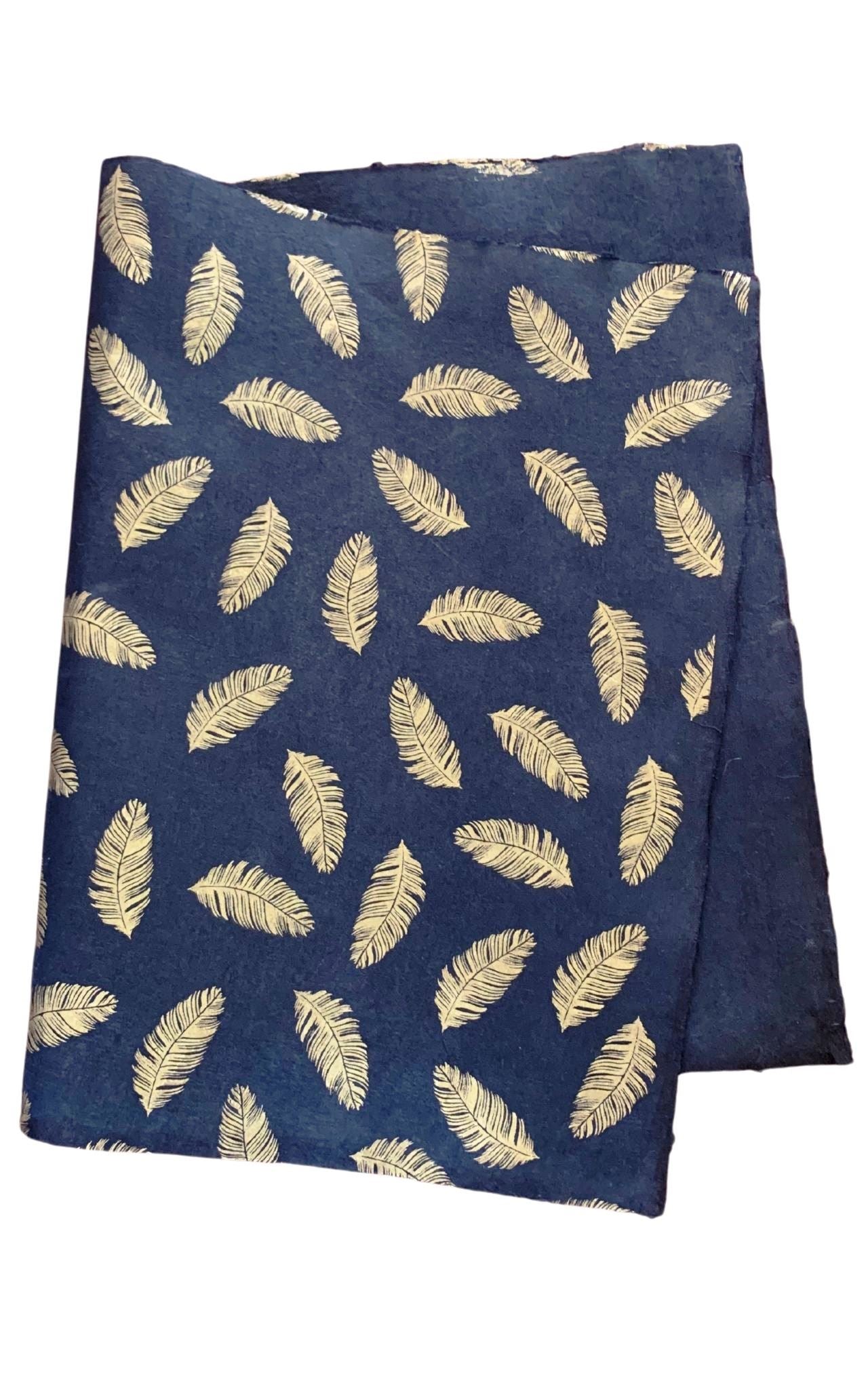 Surya Australia Fairtrade Treeless Lokta paper Sheets from Nepal - Black with gold print