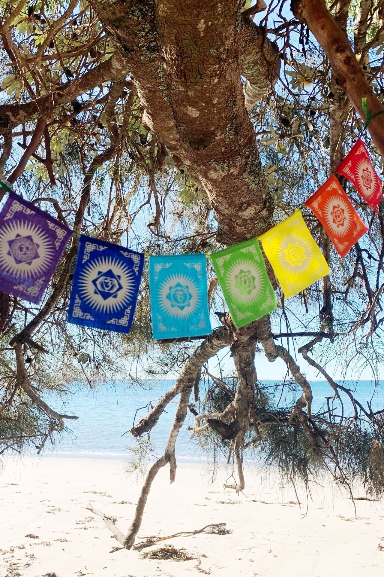 Surya Australia Mini Seven Chakra prayer Flags from Nepal