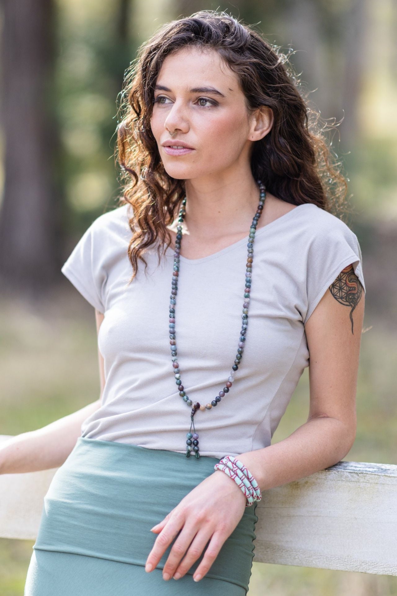 Surya Australia Rolling Beaded Bracelet made in Nepal - Latigo