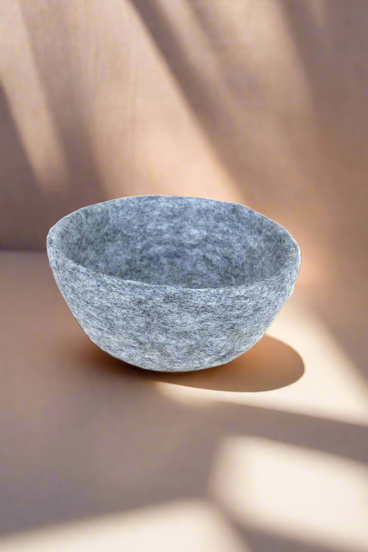 Surya Australia Ethically Made Felt Storage Bowl from Nepal - Grey