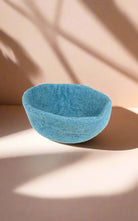 Surya Australia Ethically Made Felt Storage Bowl from Nepal - Powder Blue