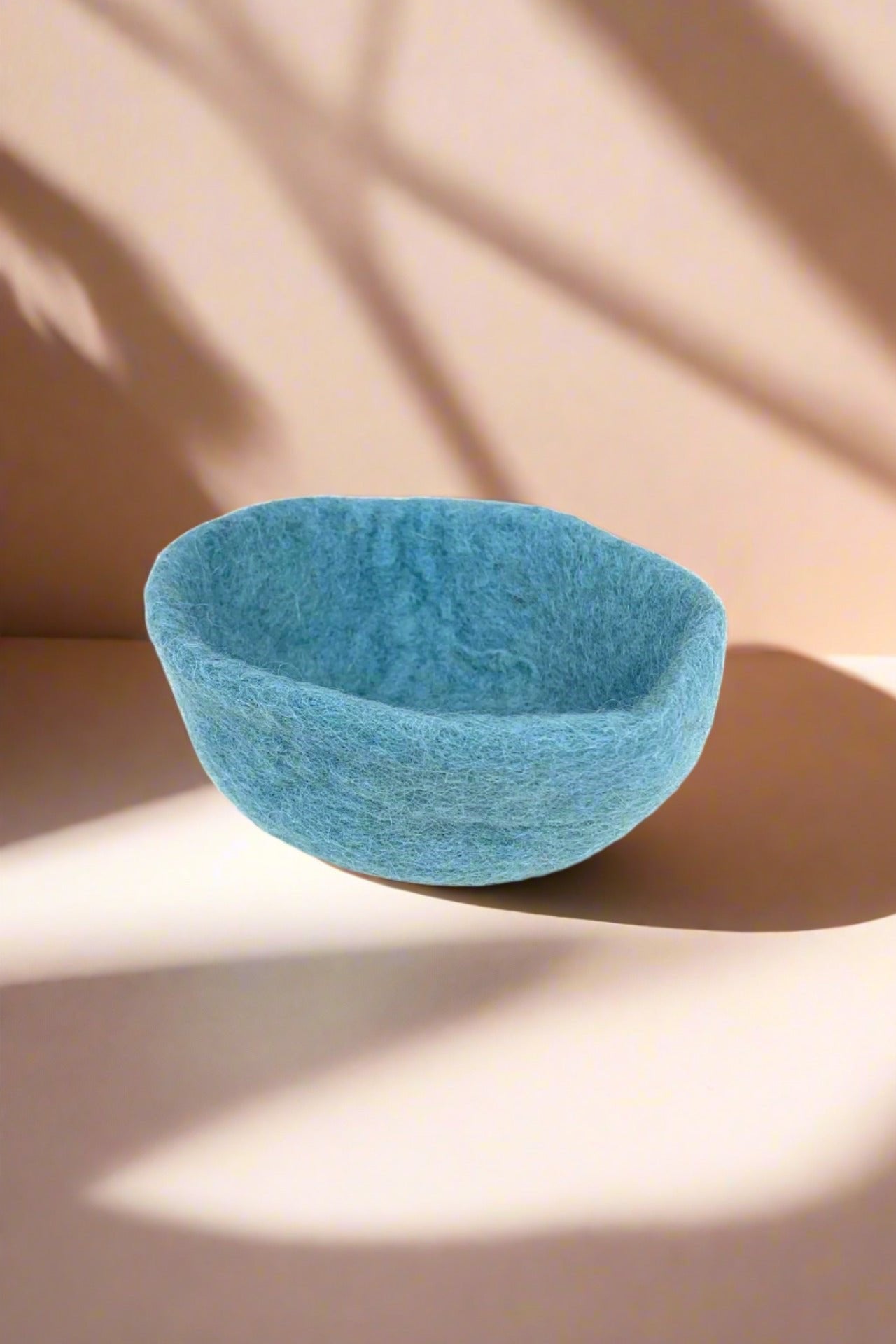 Surya Australia Ethically Made Felt Storage Bowl from Nepal - Powder Blue