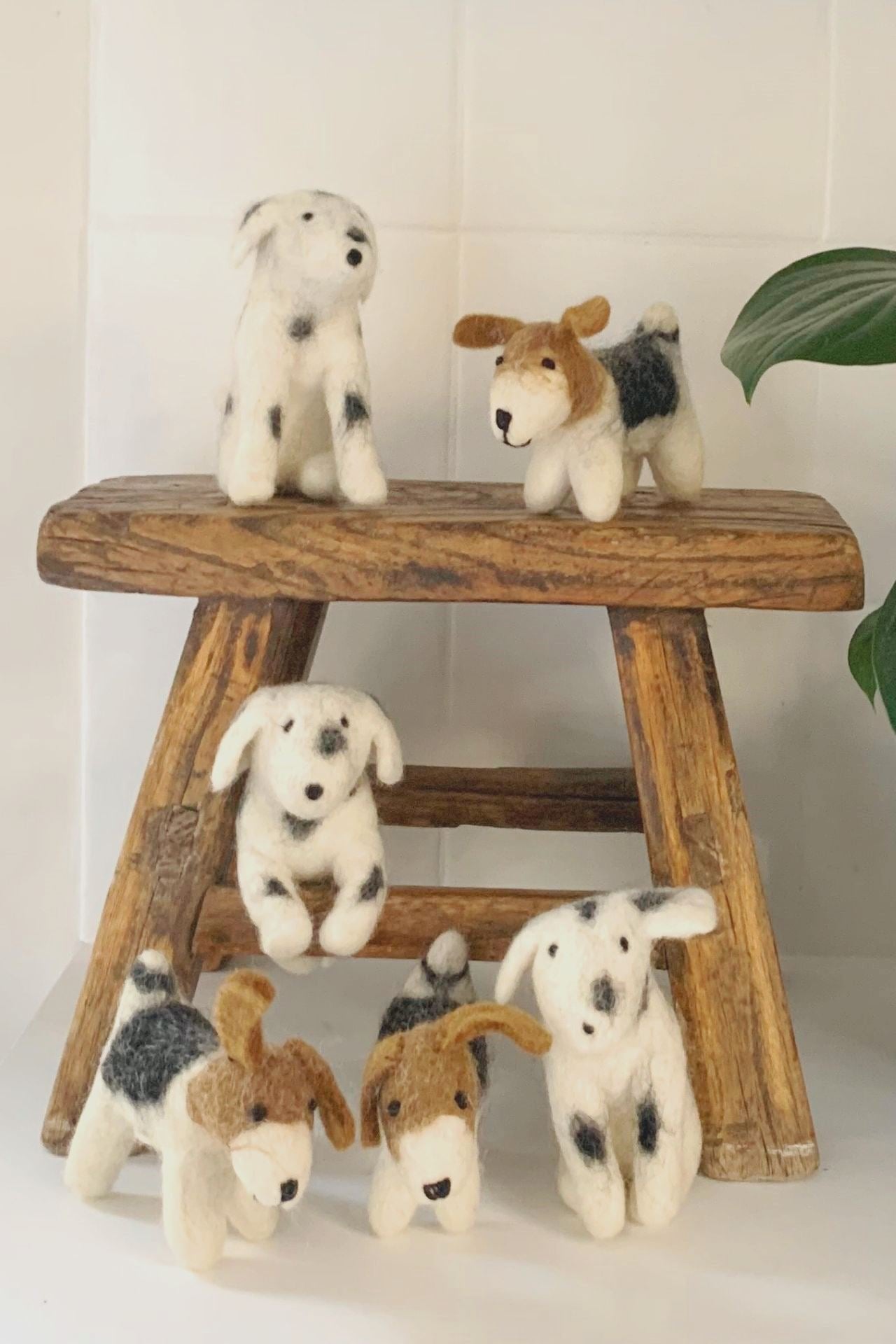 Surya Australia Wool Felt Puppy Dog from Nepal - Charity Item for Street Dogs