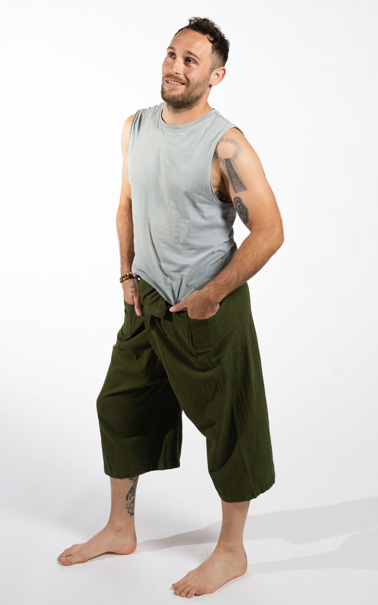 Surya Australia Ethical Cotton Thai Fisherman Shorts - Green