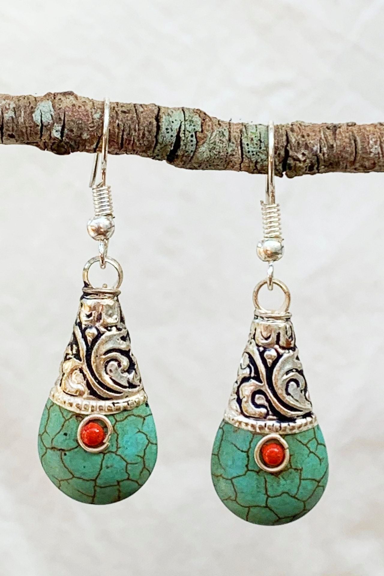 Surya Australia ethically made Tibetan Earrings from Nepal