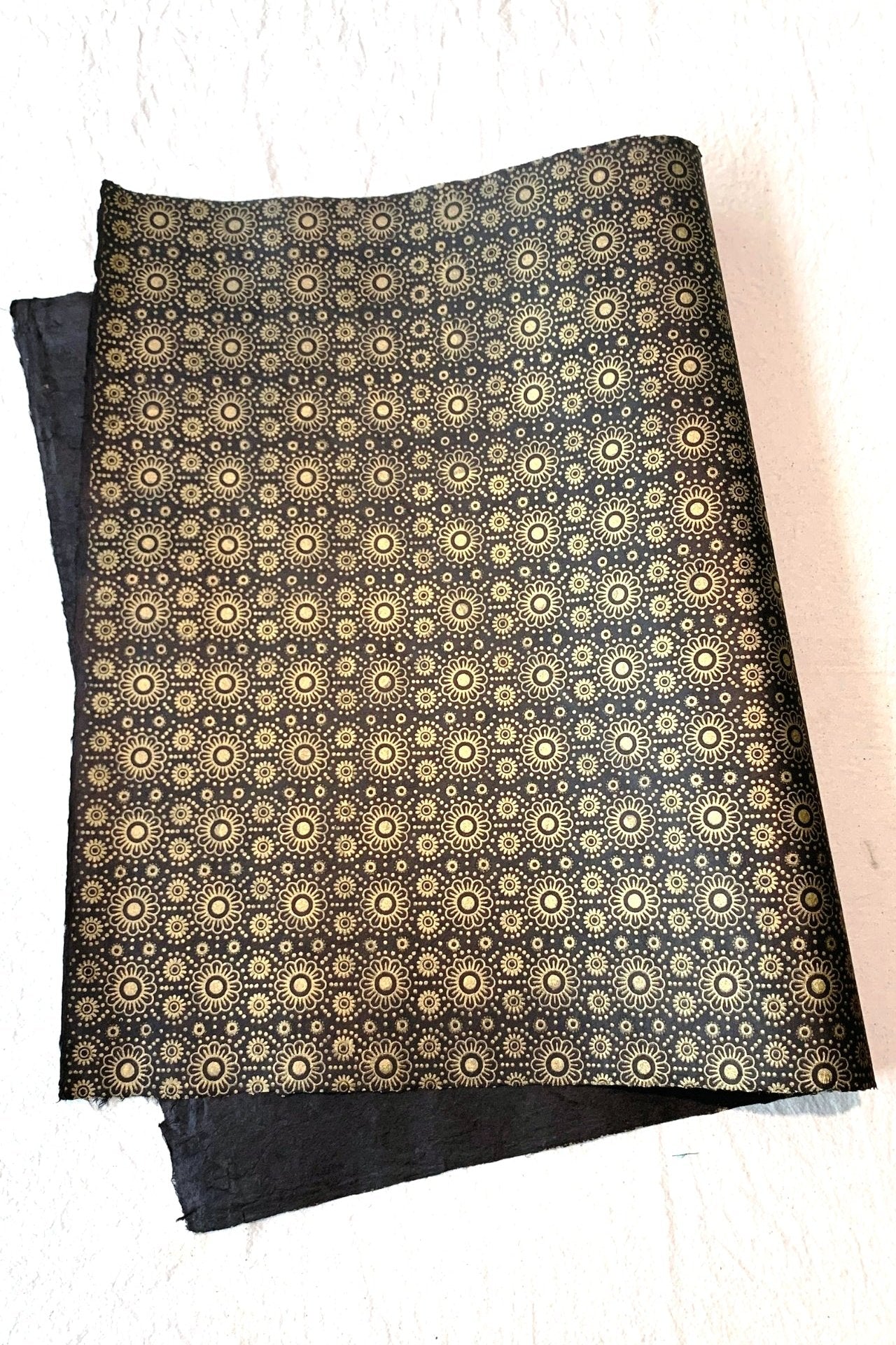 Surya Australia Treeless Lokta Paper Sheets from Nepal - Gold Flower