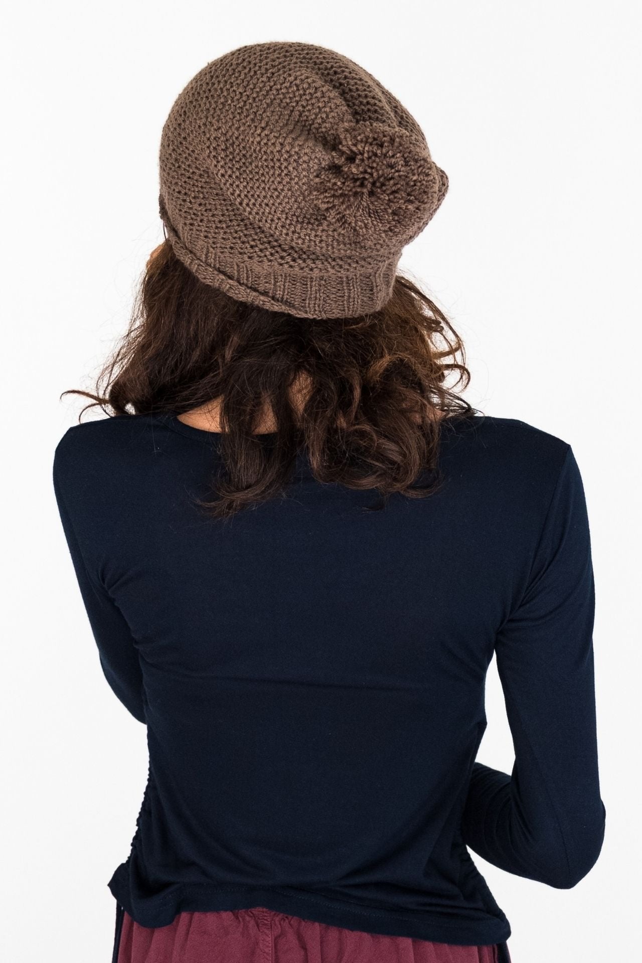 Surya Australia Mulesing Free Merino Wool Beanie from Nepal - Dusty Brown