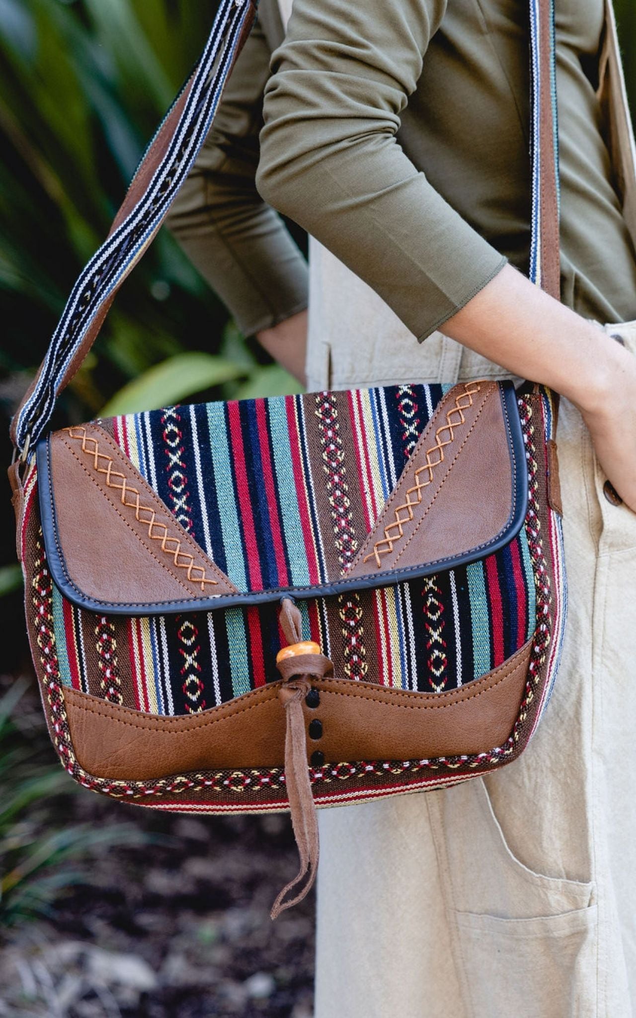 Surya Australia Buffalo Leather Bag made in Nepal - Logona