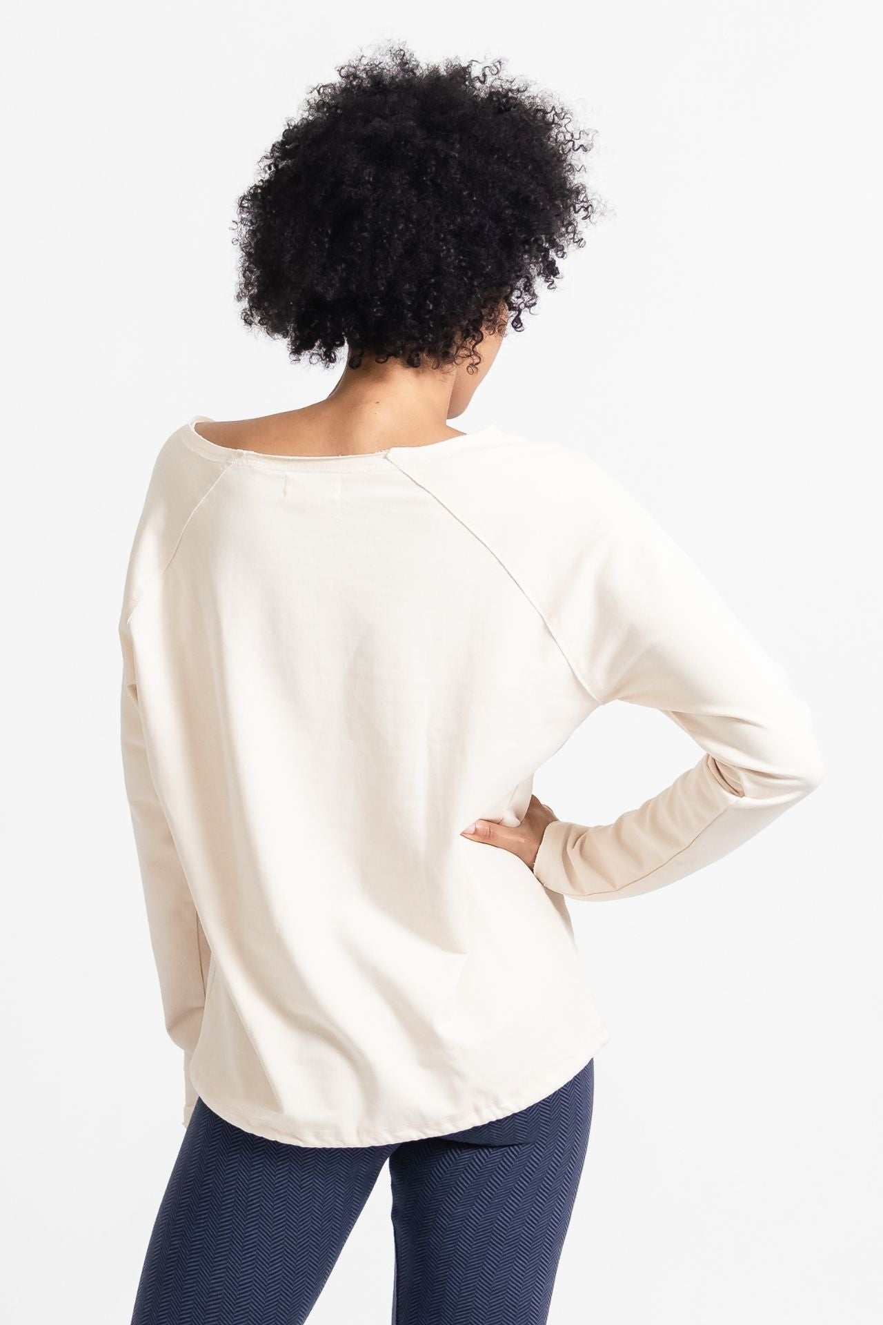 Surya Australia Organic Cotton Oversized Sweater made in Nepal - Oatmeal