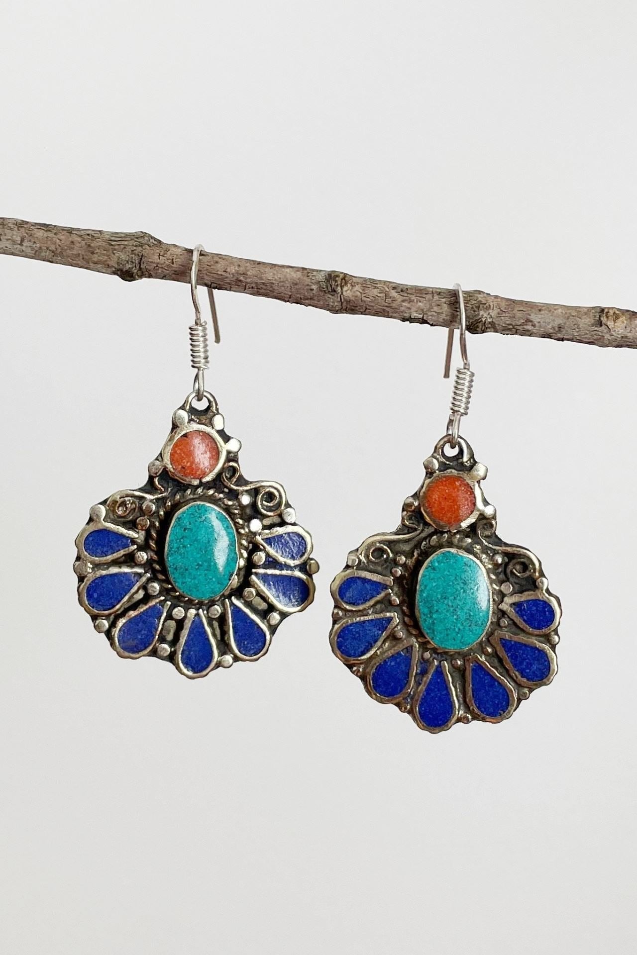 Surya Australia Tibetan Earrings from Nepal - Laila