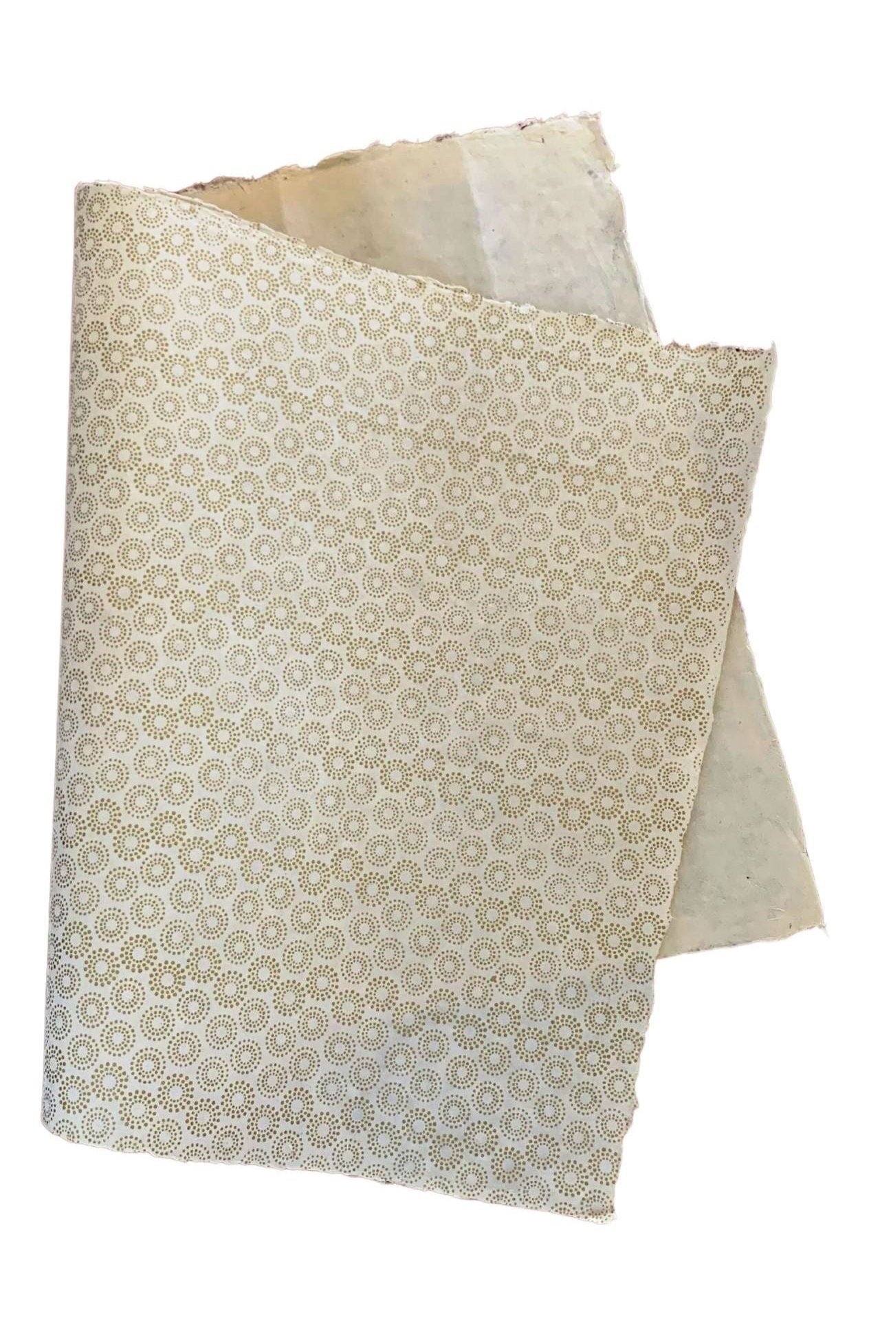 Surya Australia Sustainable Lokta paper Sheets from Nepal - Gold Snowflake