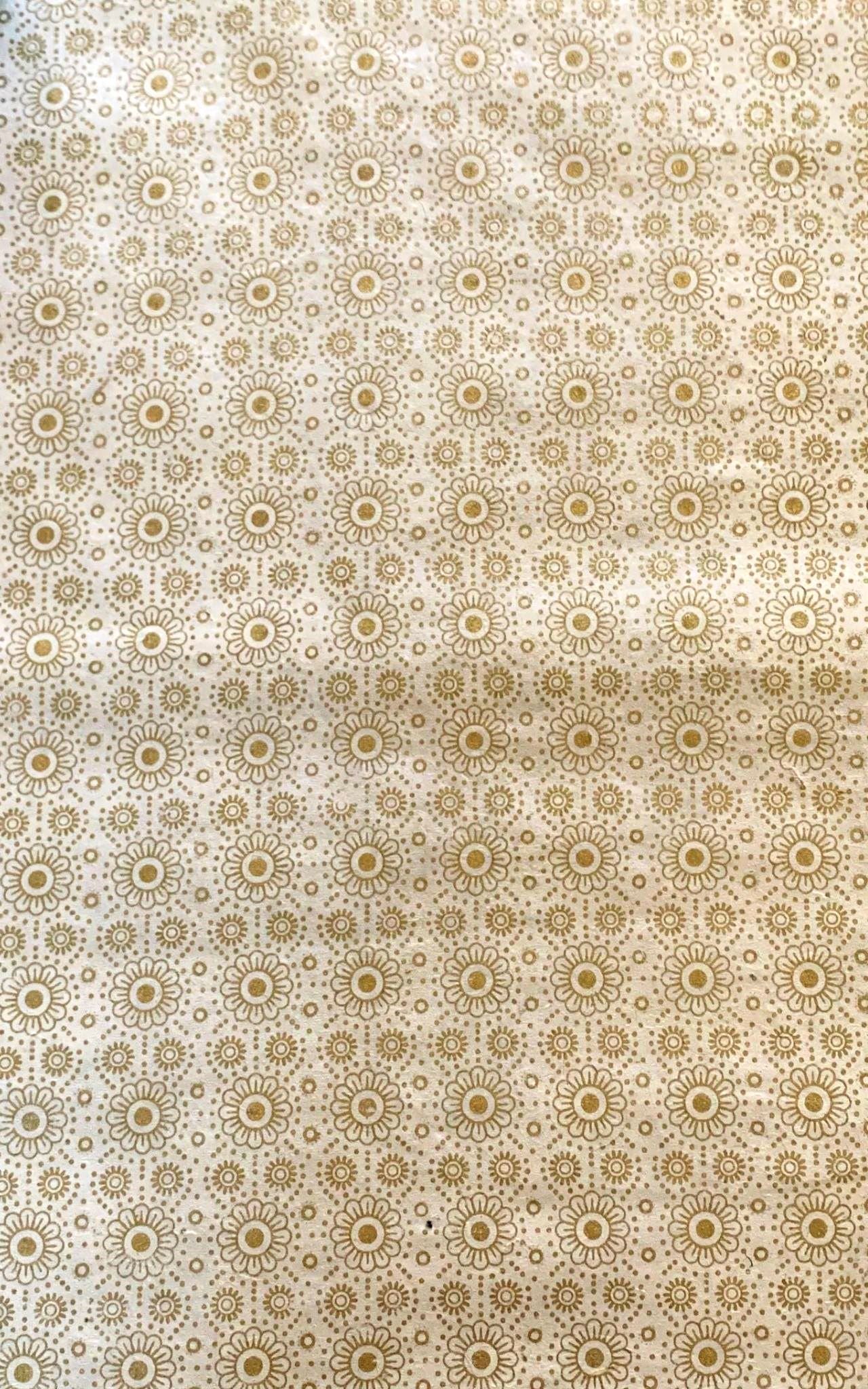 Surya Australia Fairtrade Decorative Lokta Paper Sheets from Nepal - white with gold print