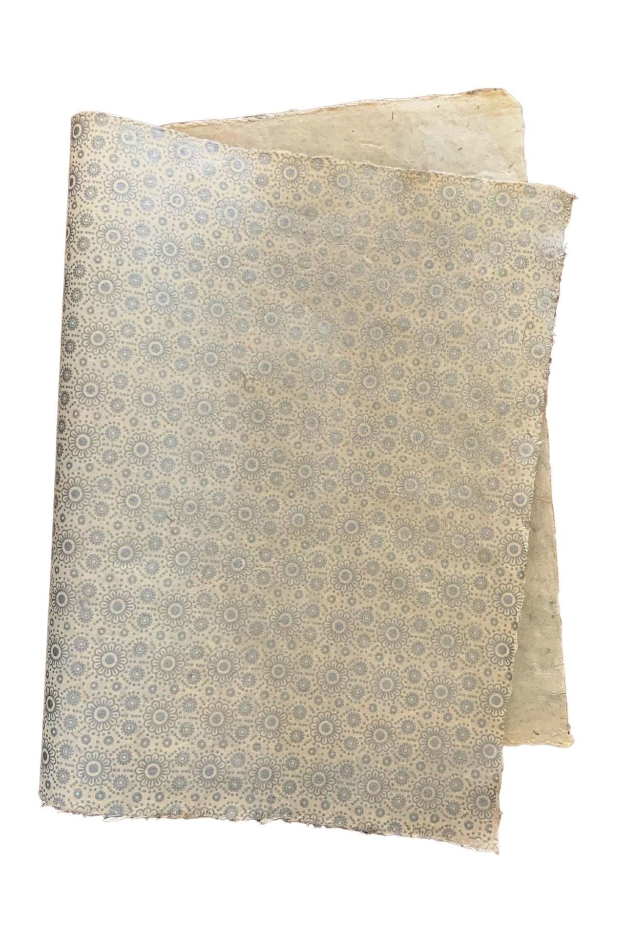 Surya Australia Treeless Lokta Paper Sheets from Nepal - Silver Flower
