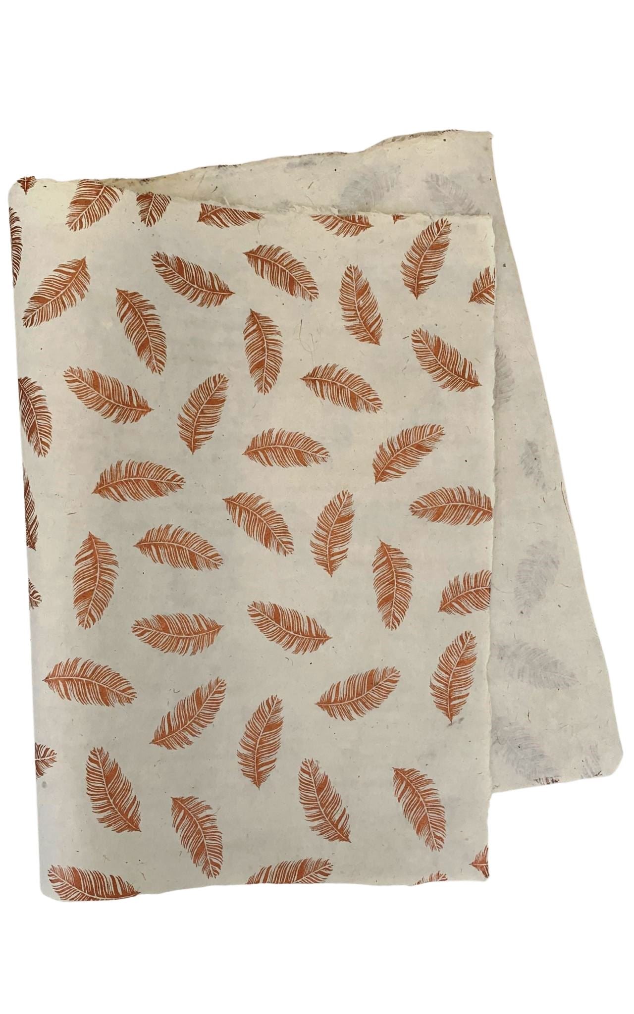 Surya Australia Sustainable Lokta paper Sheets from Nepal - Copper Feather
