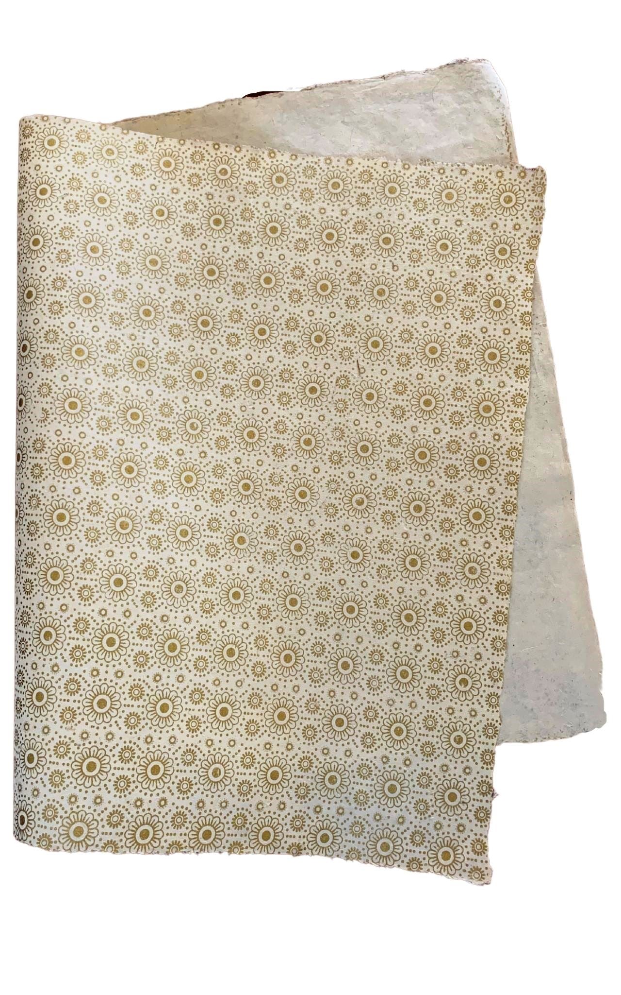 Surya Australia Sustainable Lokta paper Sheets from Nepal - Gold Flower