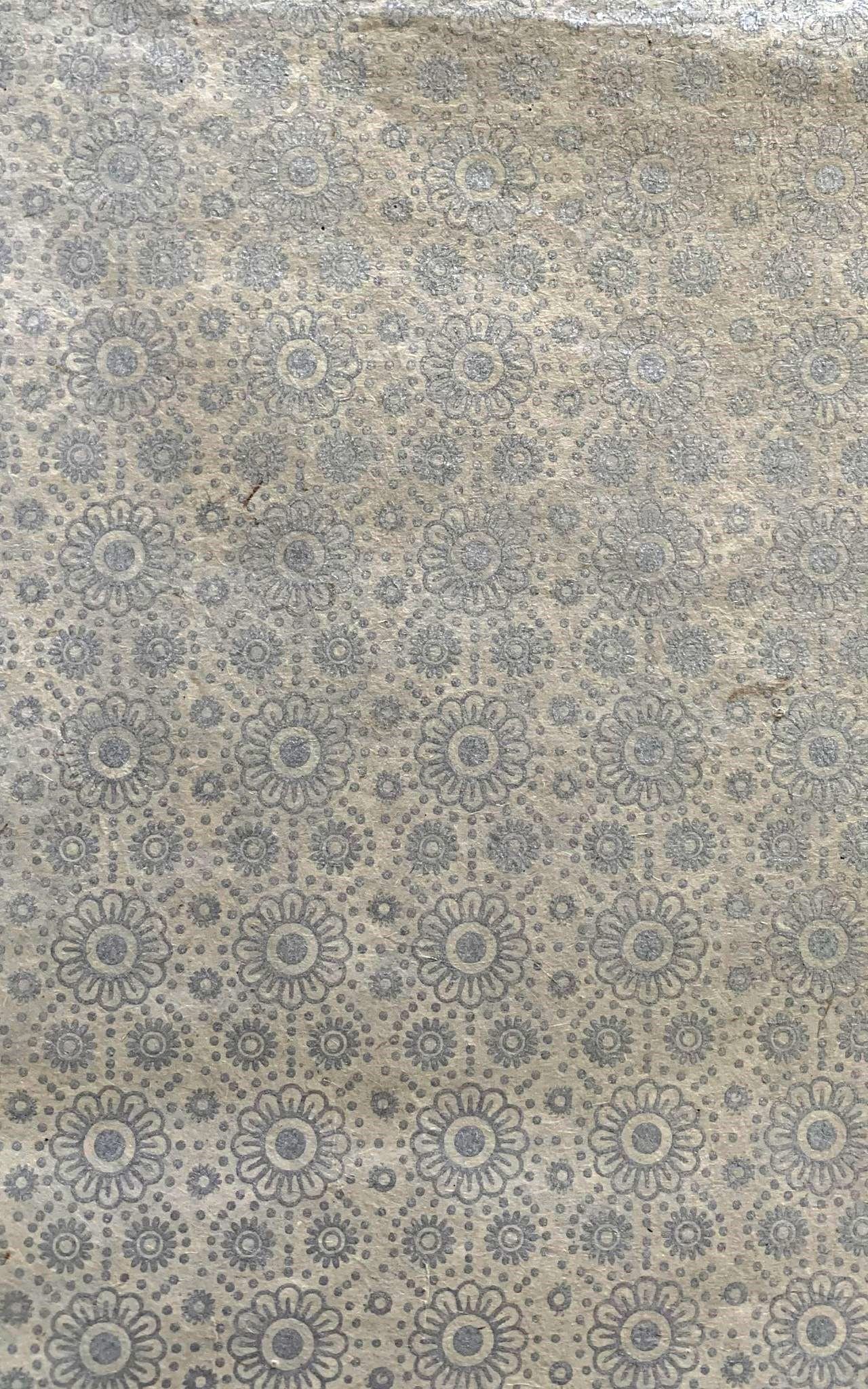 Surya Australia Fairtrade Treeless Lokta Paper Sheets from Nepal - white with silver flower printing