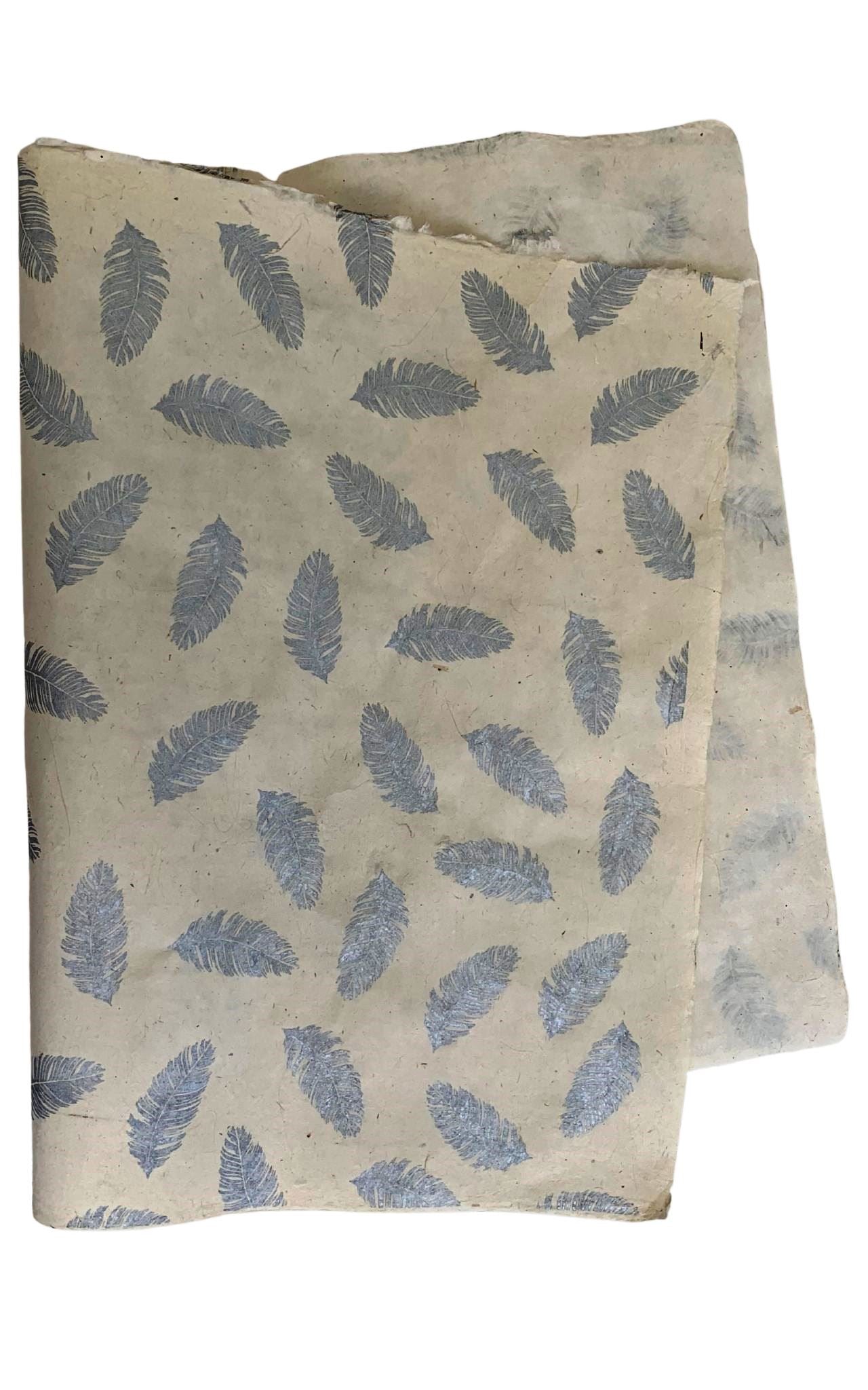 Surya Australia Ethical Treesless Lokta Paper Sheets from Nepal - white with silver feather