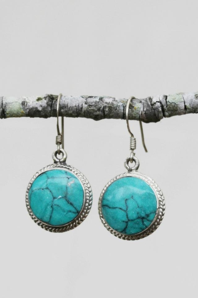 Surya Australia Tibetan Earrings from Nepal - Luna (detail)