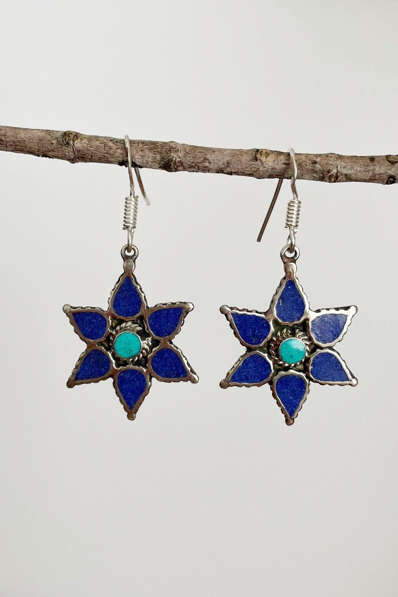 Surya Australia Tibetan 'Star' Earrings made in Nepal