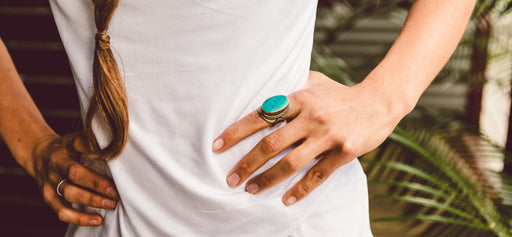 Surya Australia Ethical Tibetan Jewellery Turquoise Rings made in Nepal