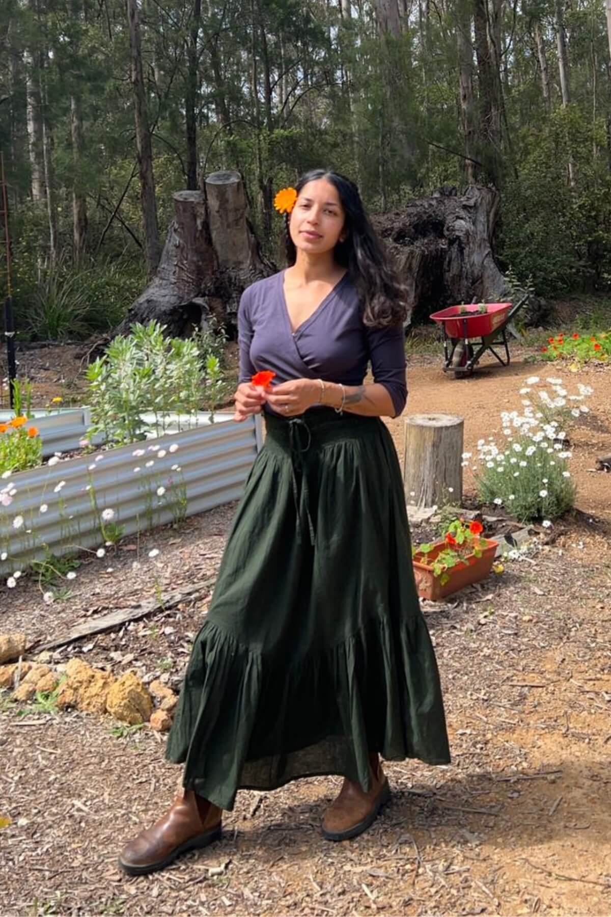 Surya Lightweight Cotton Skirt for Women - ethically made in Nepal