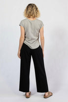 Comfortable everyday muslin cotton pants for women - rear view