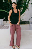 Everyday Lightweight Cotton Pants for Women - with two hip pockets